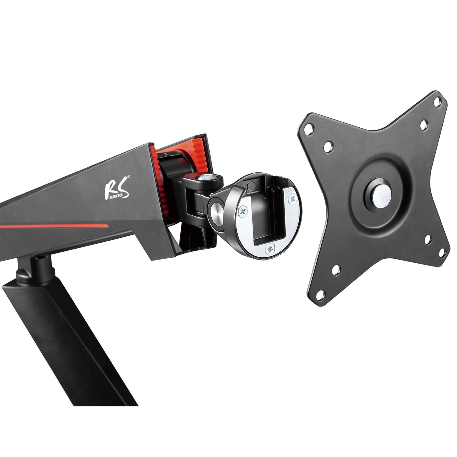 NanoRS RS887 Gaming nosilec za 2 monitorja (17-32"), črn 4