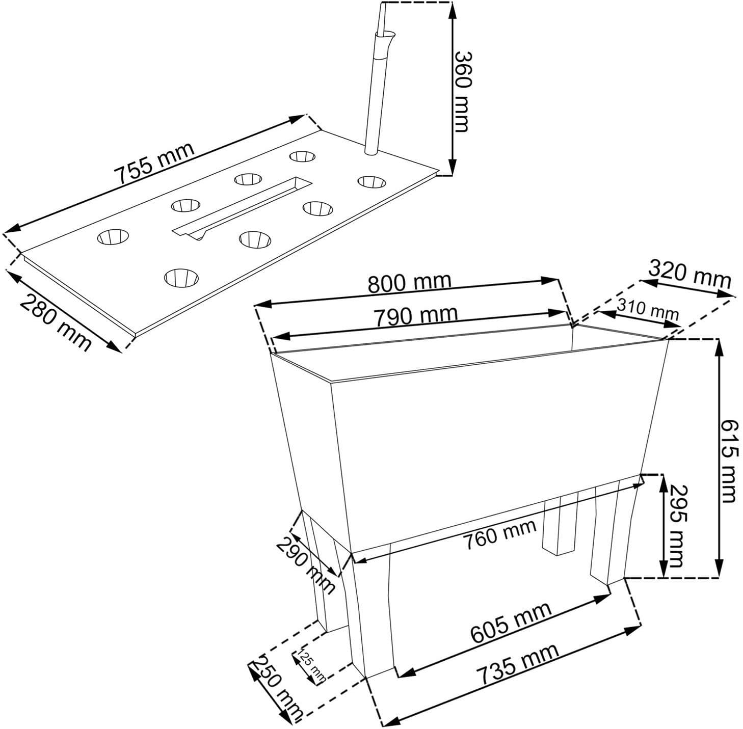 Dvodelna "Rato Case High" 80x33x62 cm antracit 4