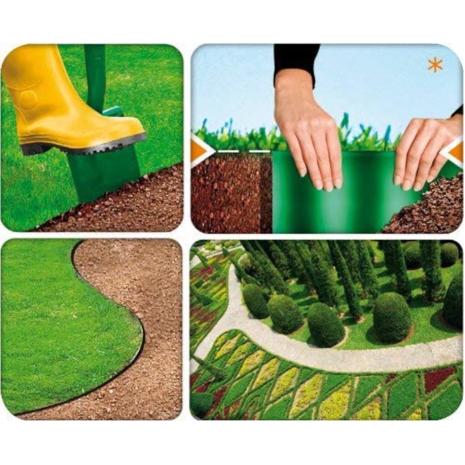 Vrtna obroba Cellfast valovita 20 cm x 9 m, zelena 2