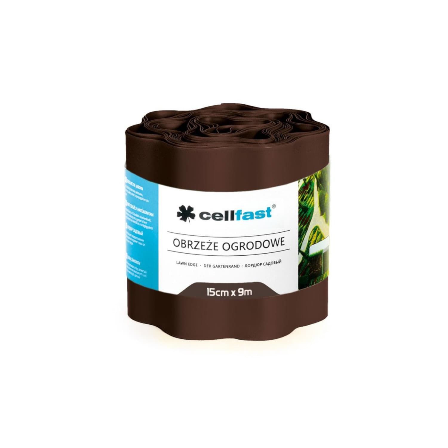 Vrtna obroba Cellfast valovita 15 cm x 9 m, rjava