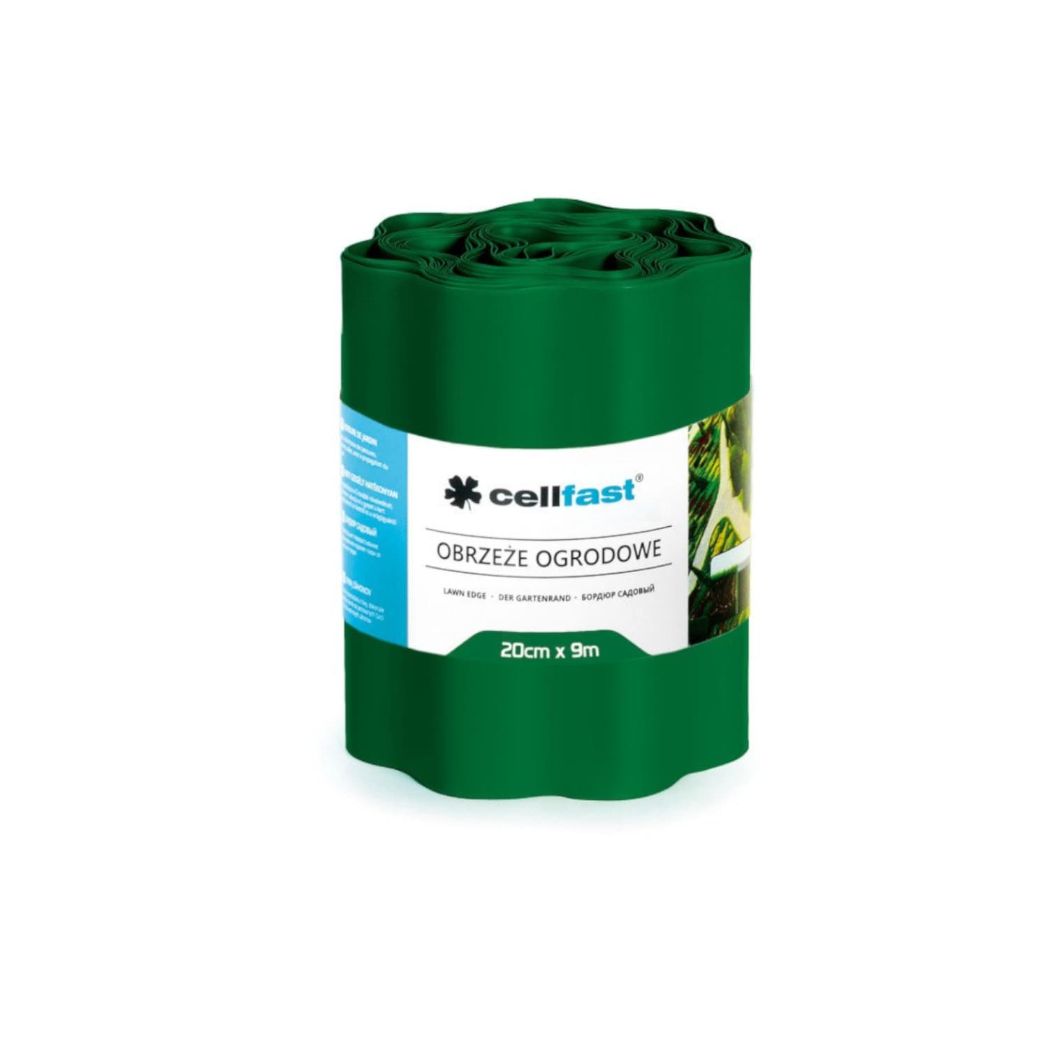 Vrtna obroba Cellfast valovita 20 cm x 9 m, temno zelena