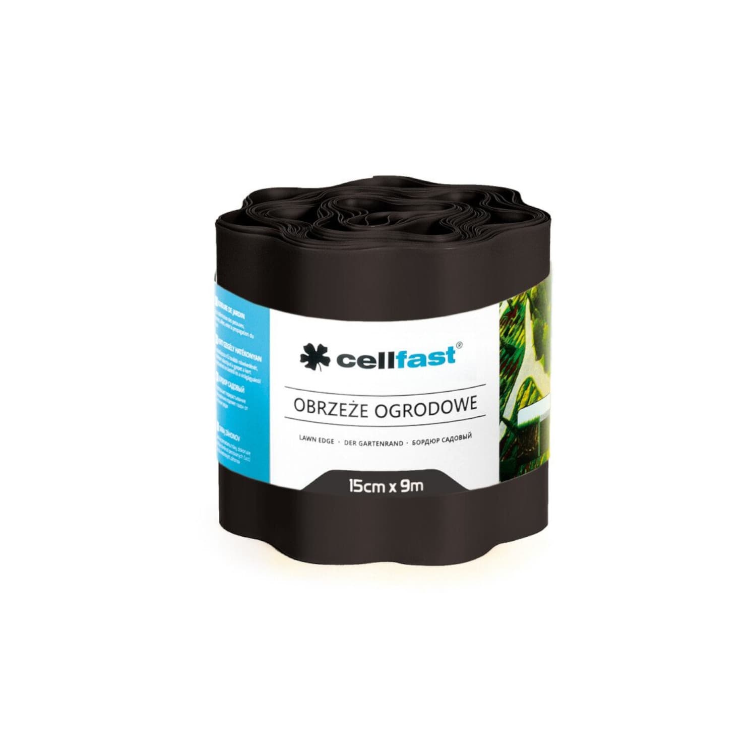 Cellfast 15 cm x 9 m, črna valovita vrtna robna deska