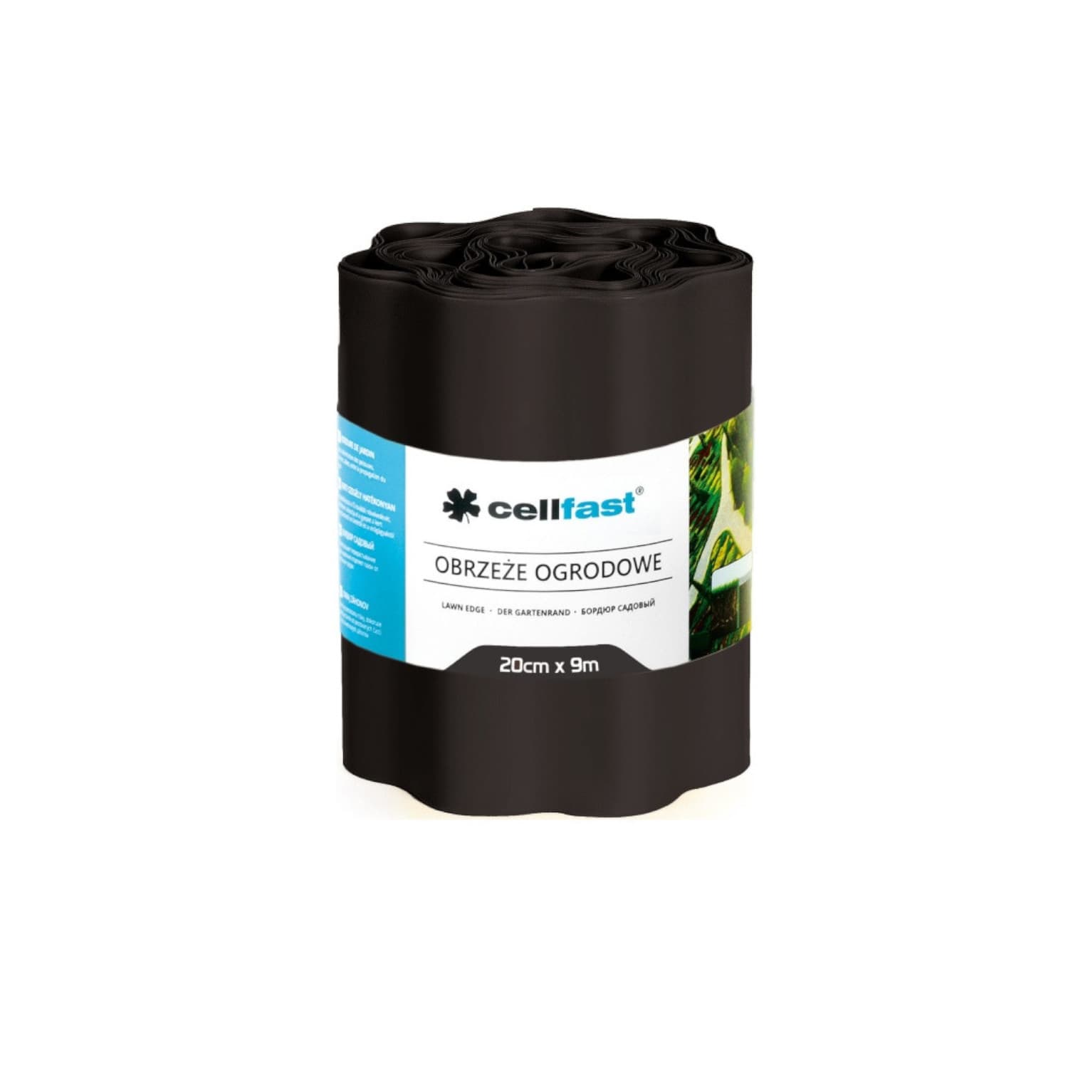 Cellfast 20 cm x 9 m, črna valovita vrtna robna deska