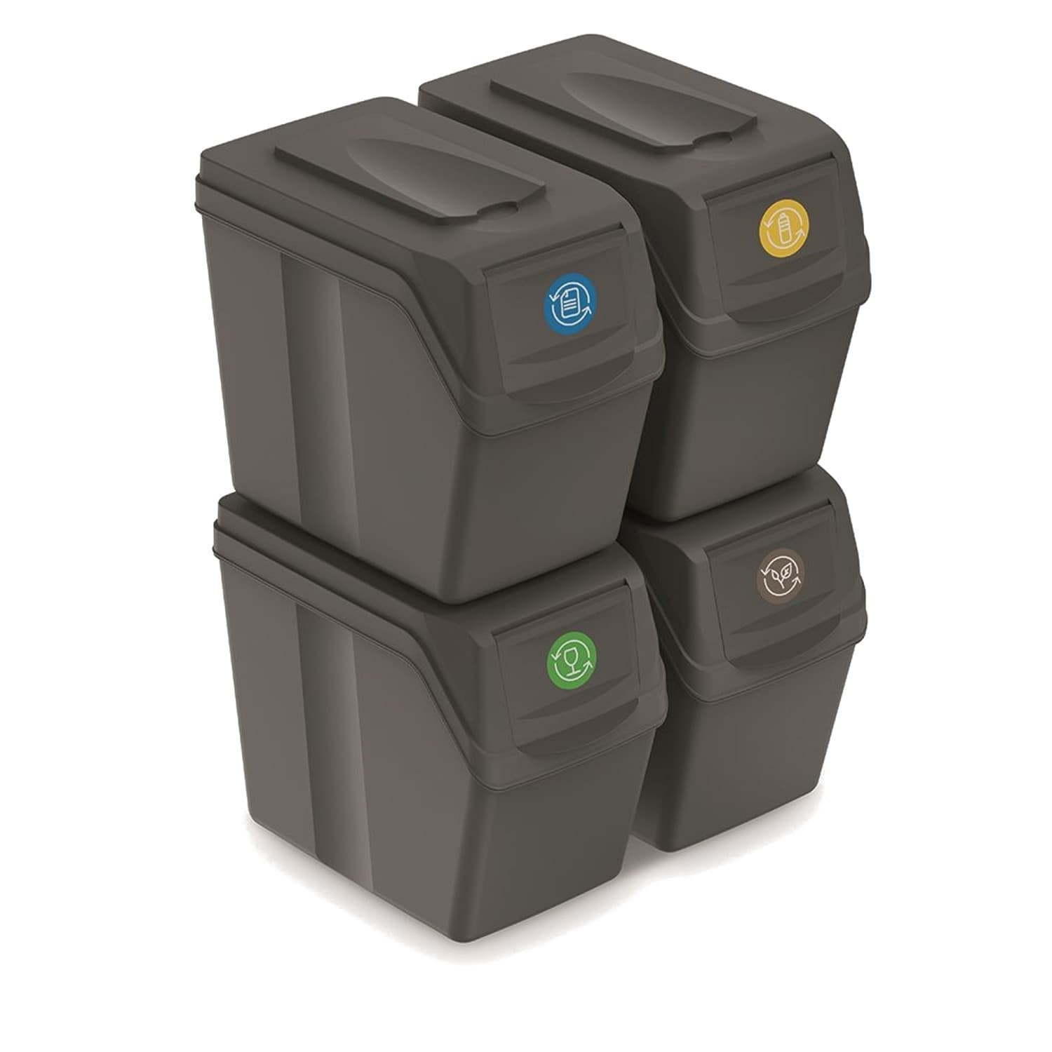 Set za ločevanje odpadkov Sortibox 4x20L sivi