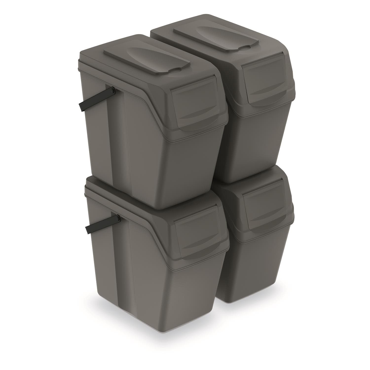Set za ločevanje odpadkov Sortibox 4x25L sivi 3