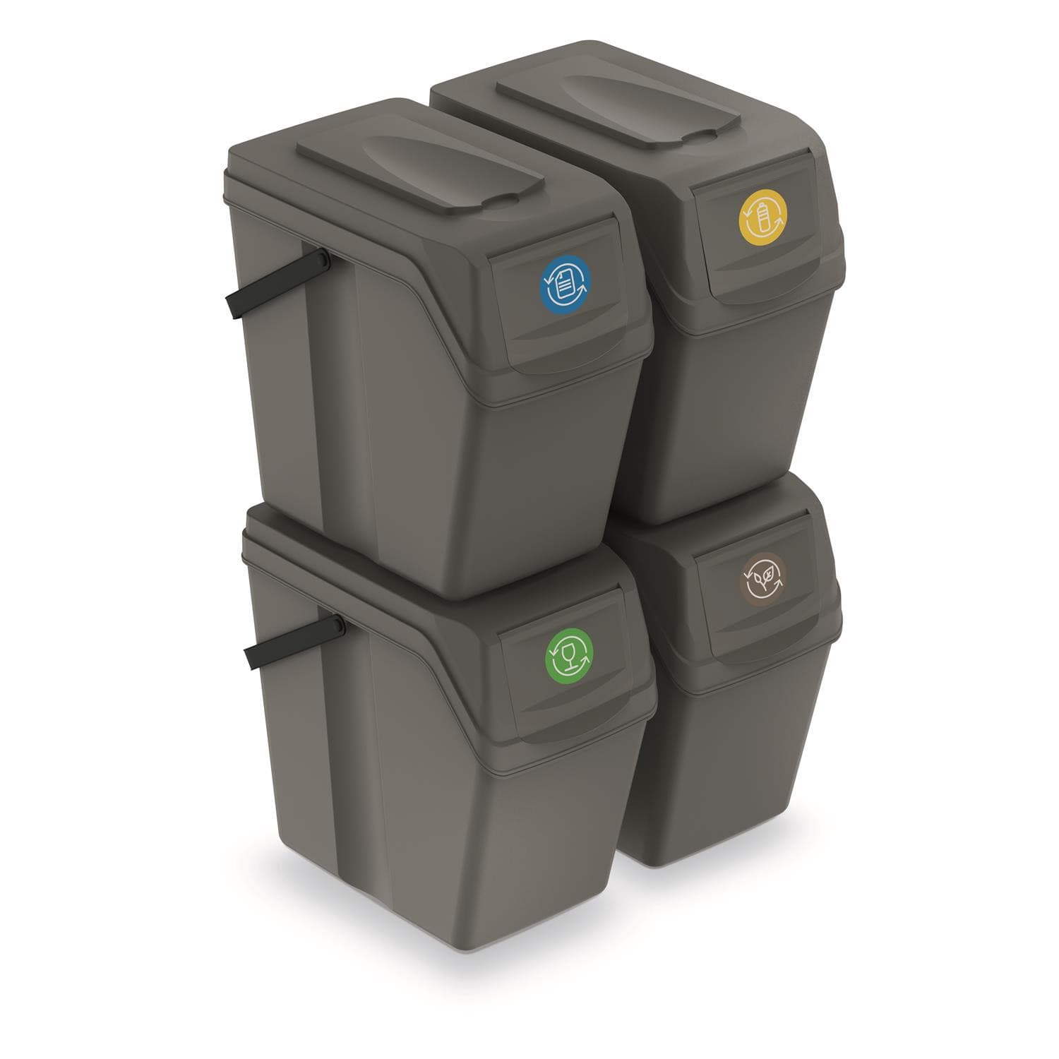 Set za ločevanje odpadkov Sortibox 4x25L sivi