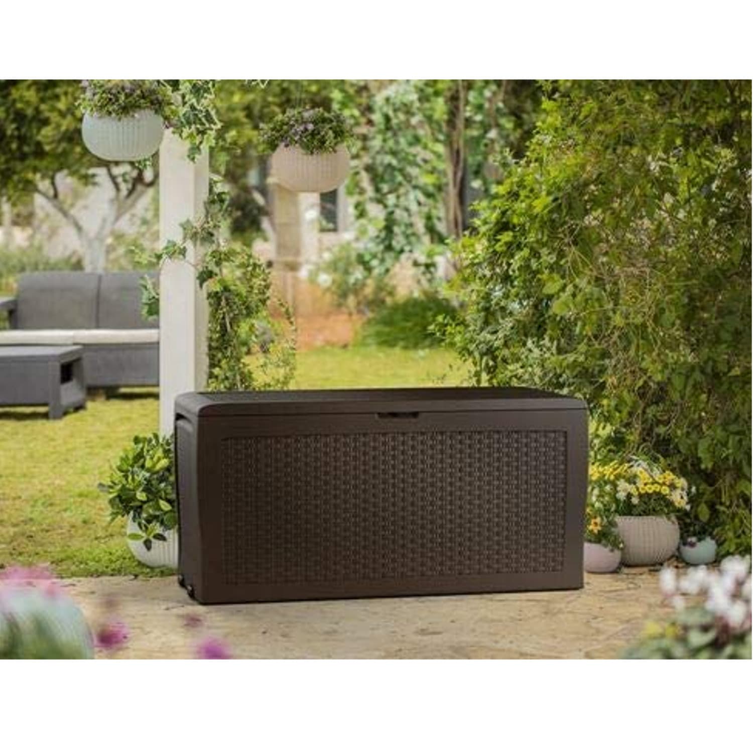 Vrtna omarica Keter Samoa Rattan 270L, rjava 6