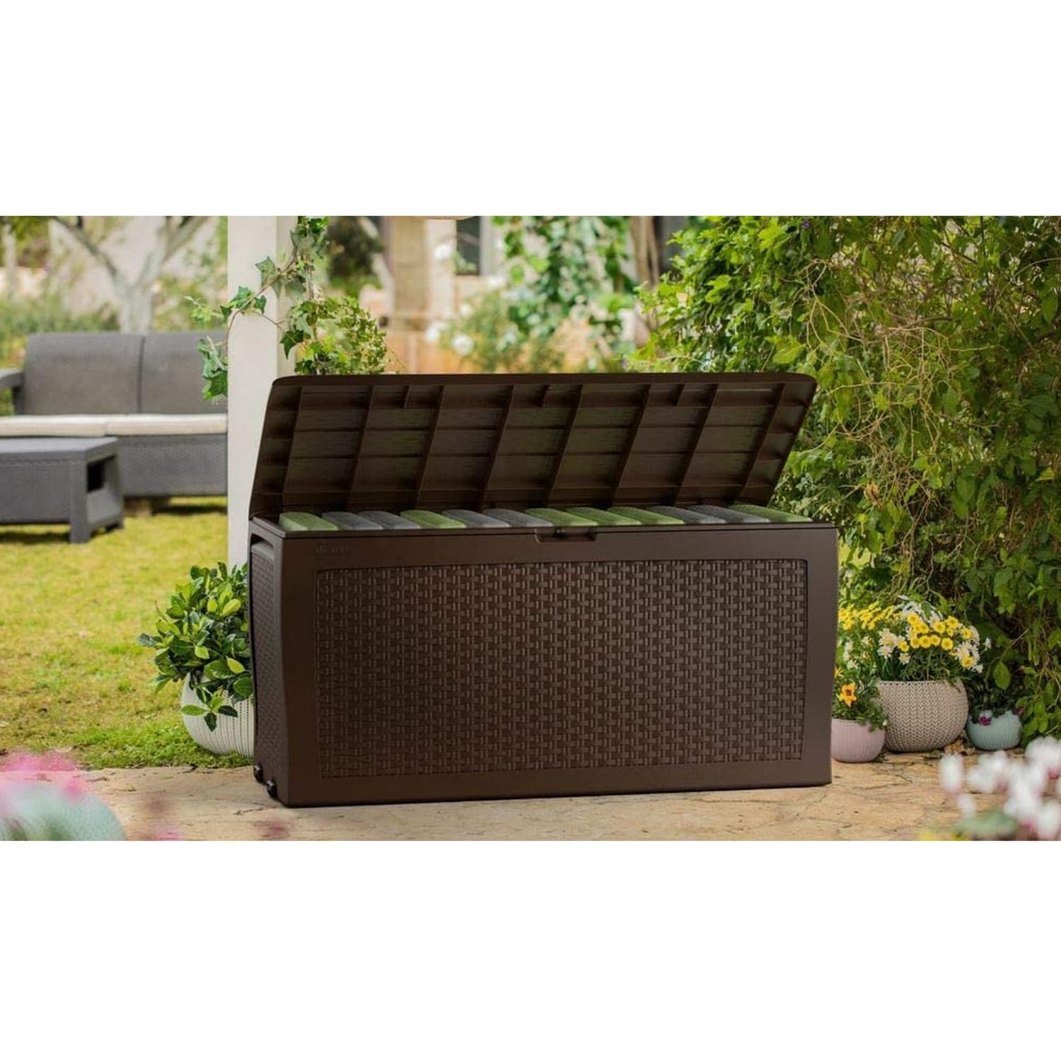 Vrtna omarica Keter Samoa Rattan 270L, rjava 7