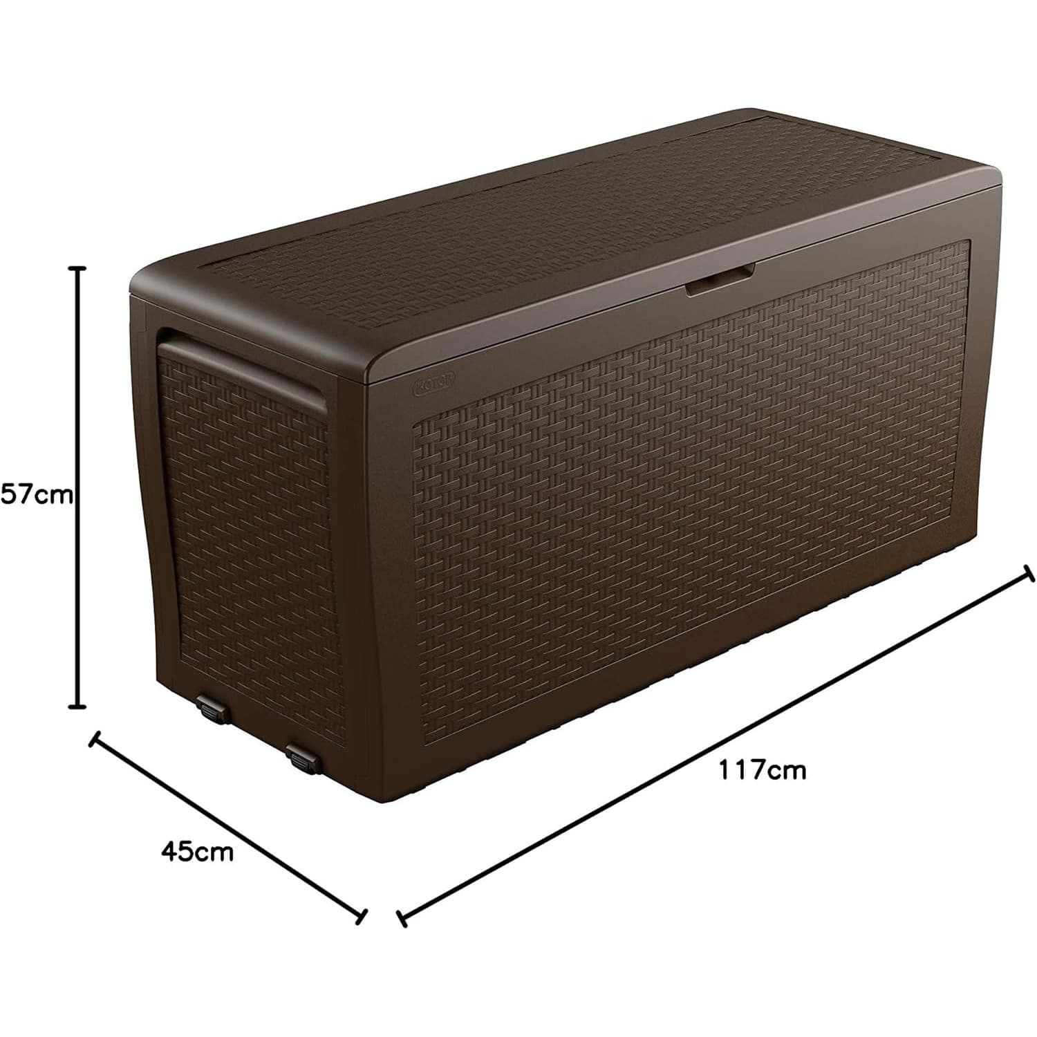 Vrtna omarica Keter Samoa Rattan 270L, rjava 8