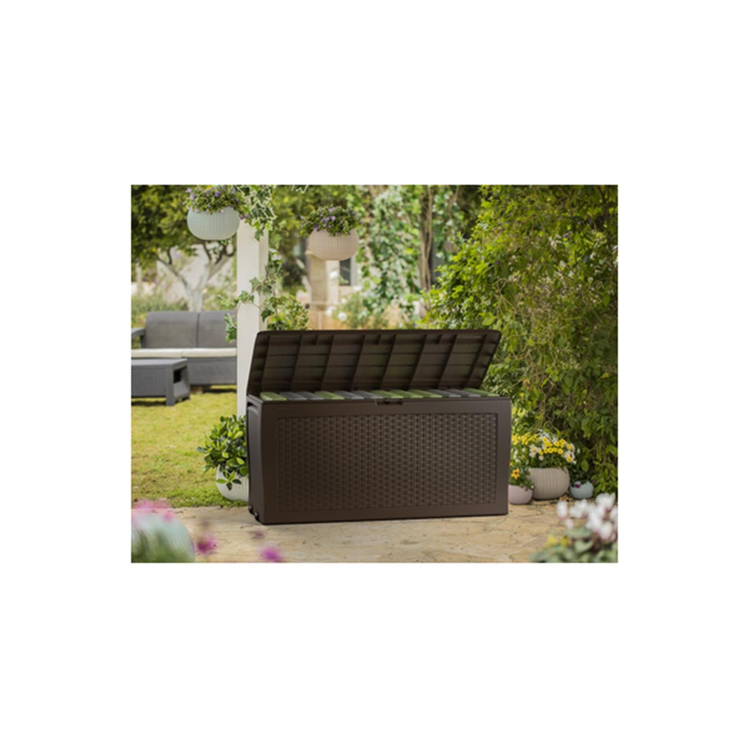 Vrtna omarica Keter Samoa Rattan 270L, antracit 2