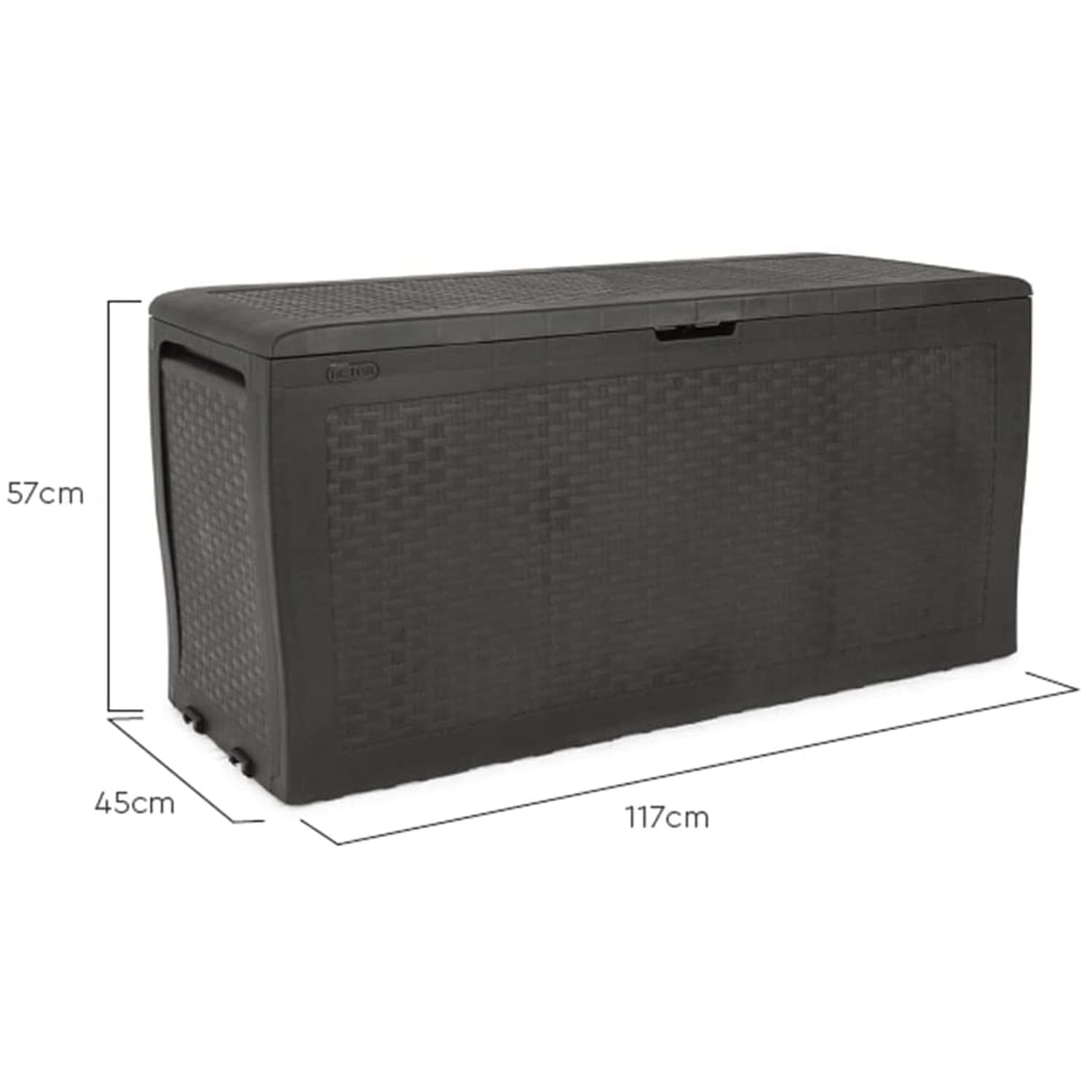 Vrtna omarica Keter Samoa Rattan 270L, antracit 8