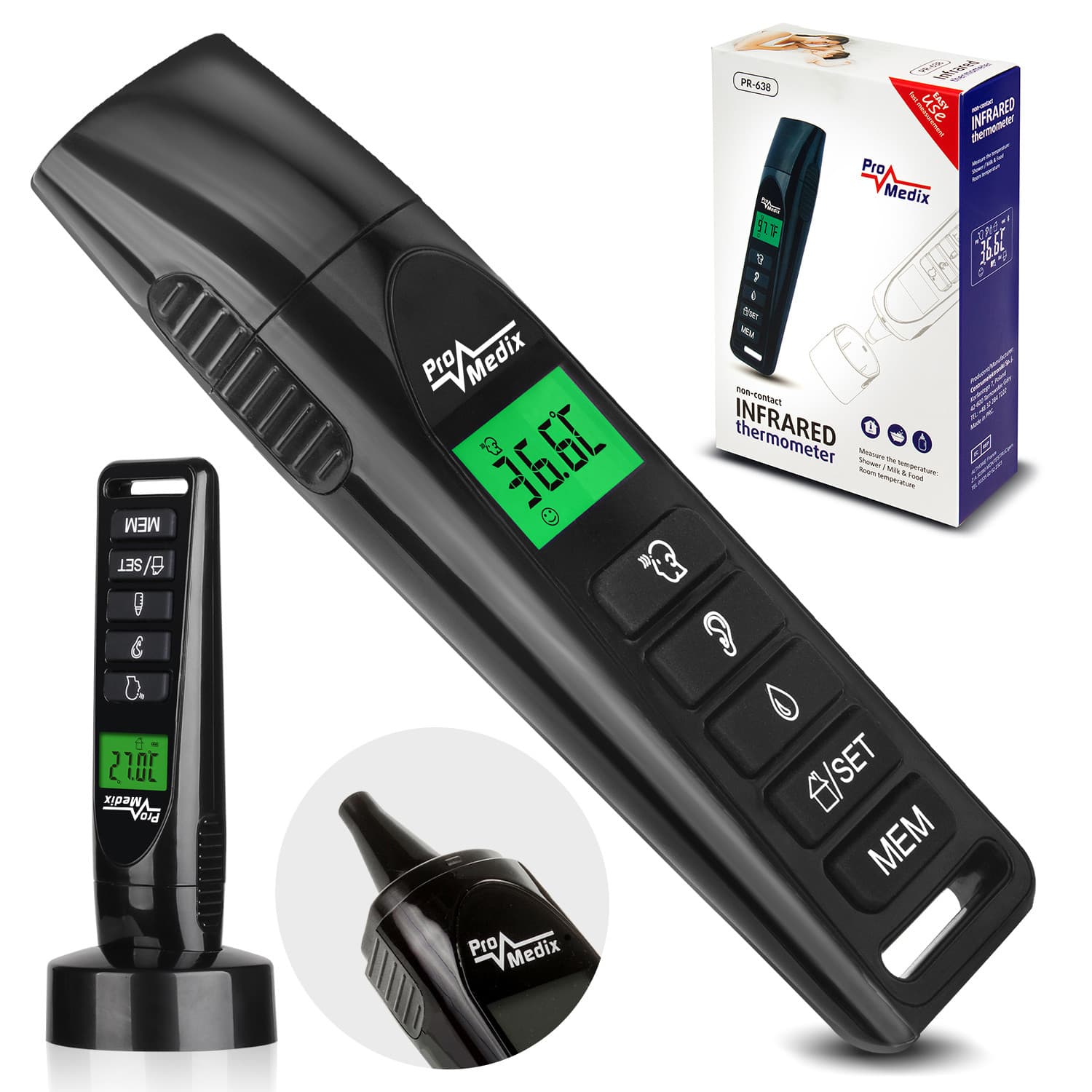 Brezdotčni infrardeči termometer Promedix PR-638