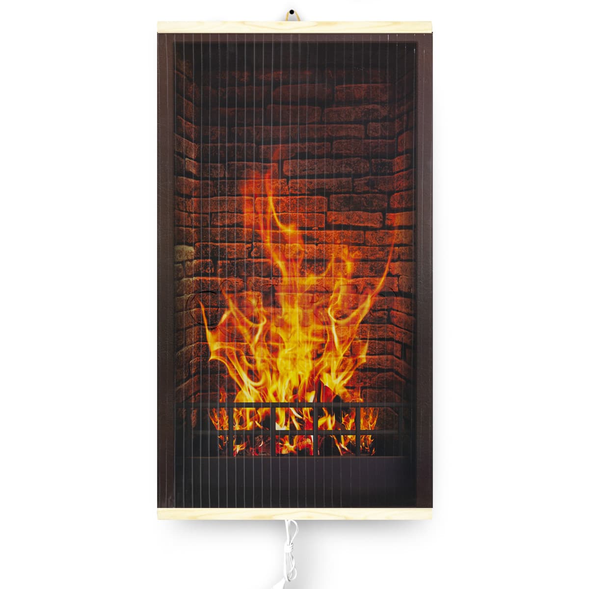 IR grelec TRIO, gibljiva plošča, 430W, motiv kamina, 100x57cm, z regulatorjem