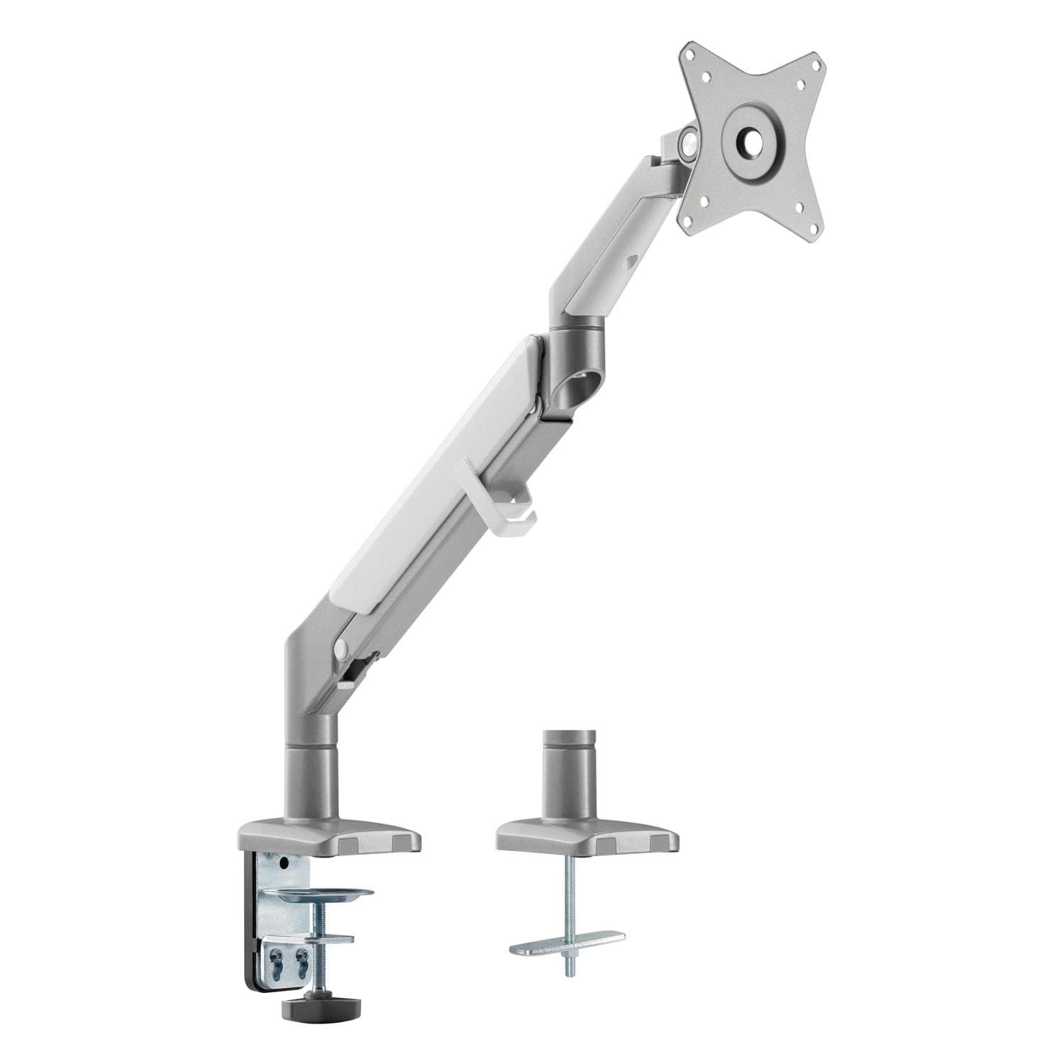 Pisarniški nosilec za monitor Ergo Office, siv, vzmeten, 17"-32", 9 kg
