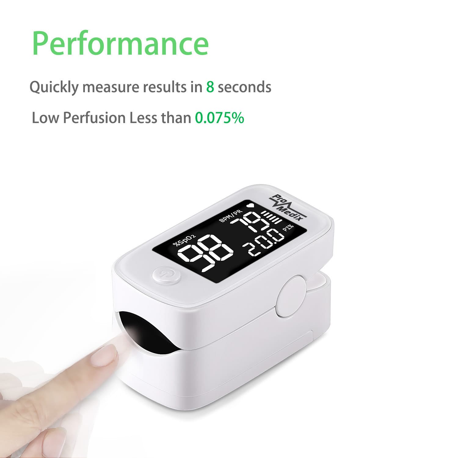 Medicinski pulzni oksimeter Promedix PR-870 s HD LED zaslonom 5