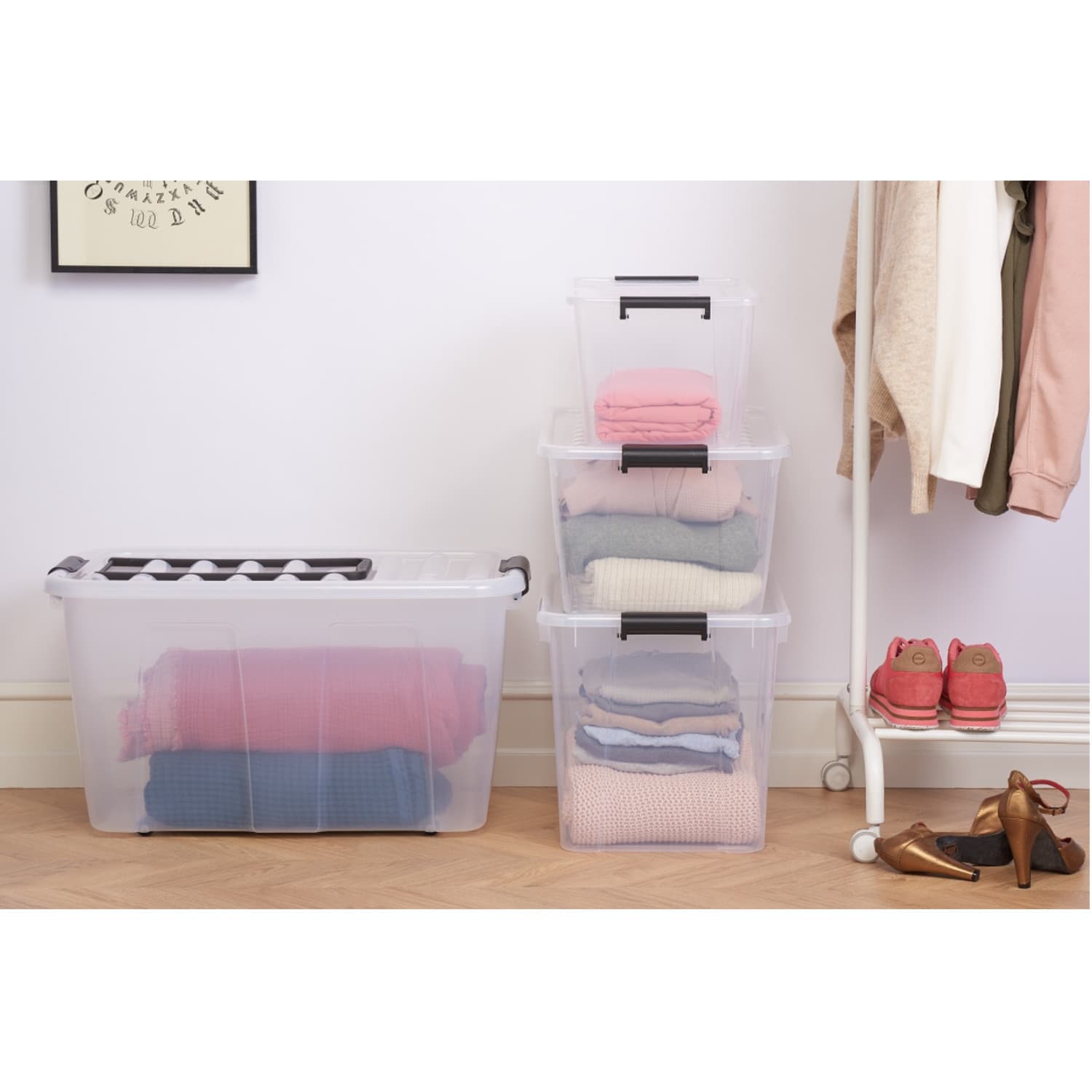 Prozoren zaboj za shranjevanje PLAST TEAM Home Box 40L 3