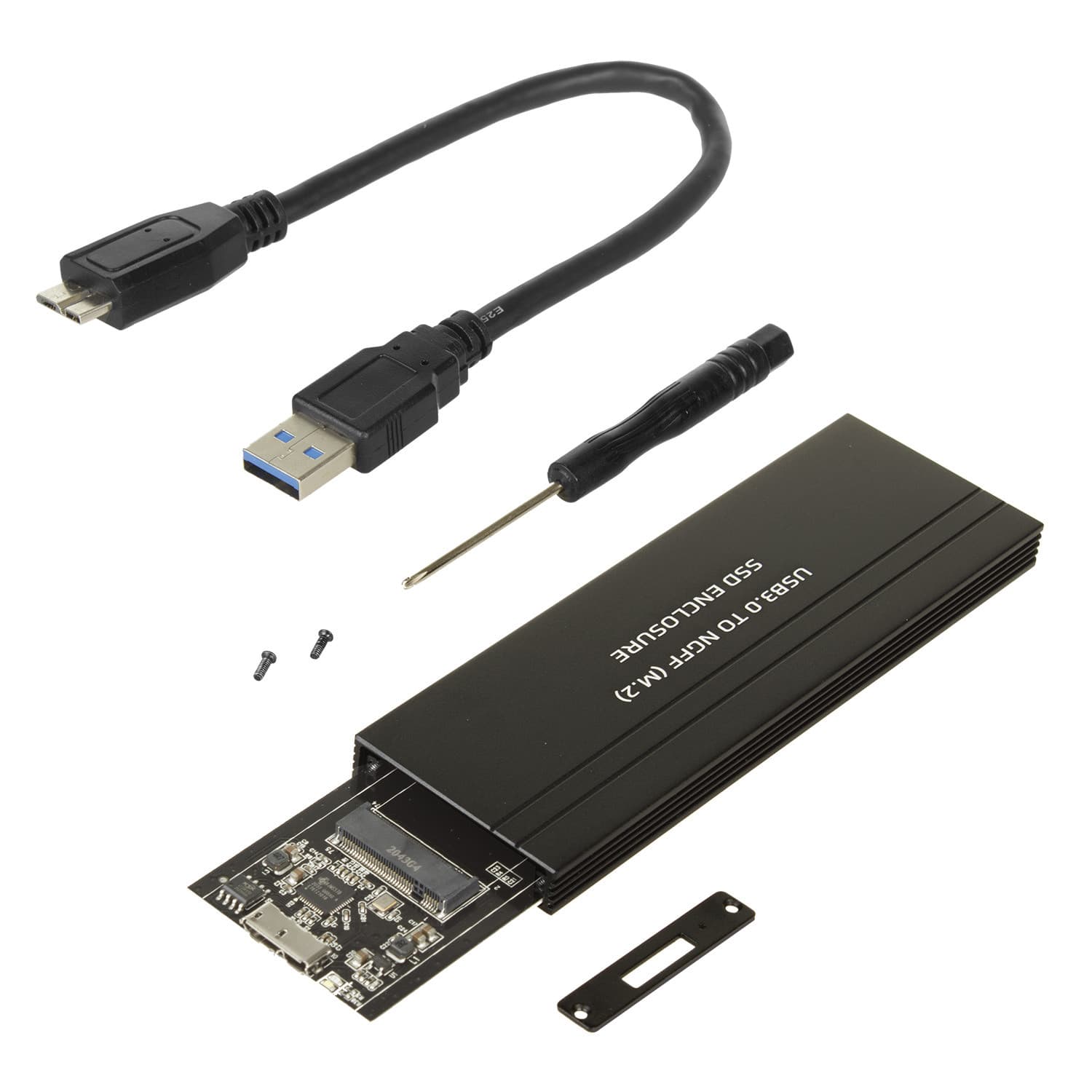 Ohišje za SSD M.2 Maclean, USB 3.0, aluminijasto 2