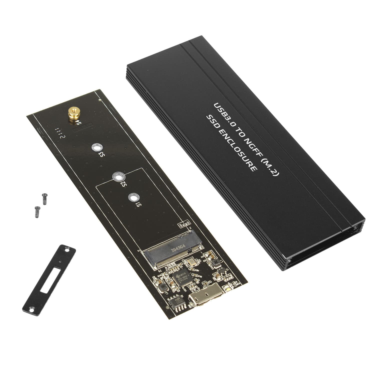 Ohišje za SSD M.2 Maclean, USB 3.0, aluminijasto 6