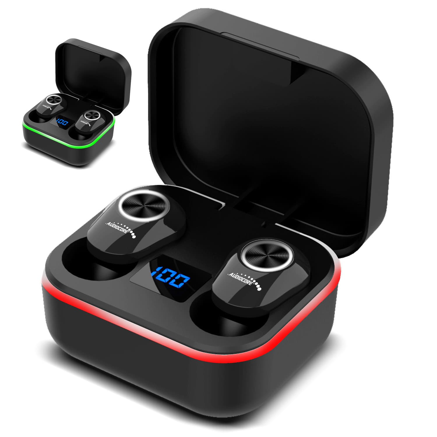 Brezžične slušalke TWS Bluetooth 5.1 Audiocore AC580, črne 3