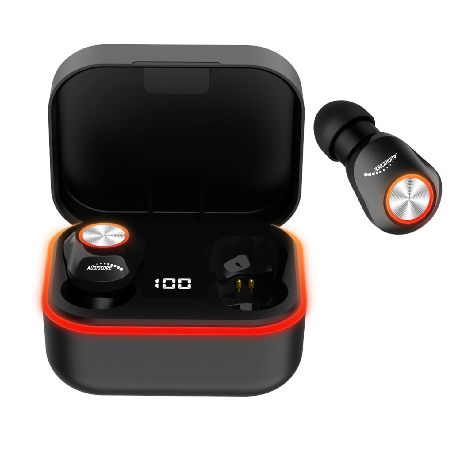 Brezžične slušalke TWS Bluetooth 5.1 Audiocore AC580, črne 5