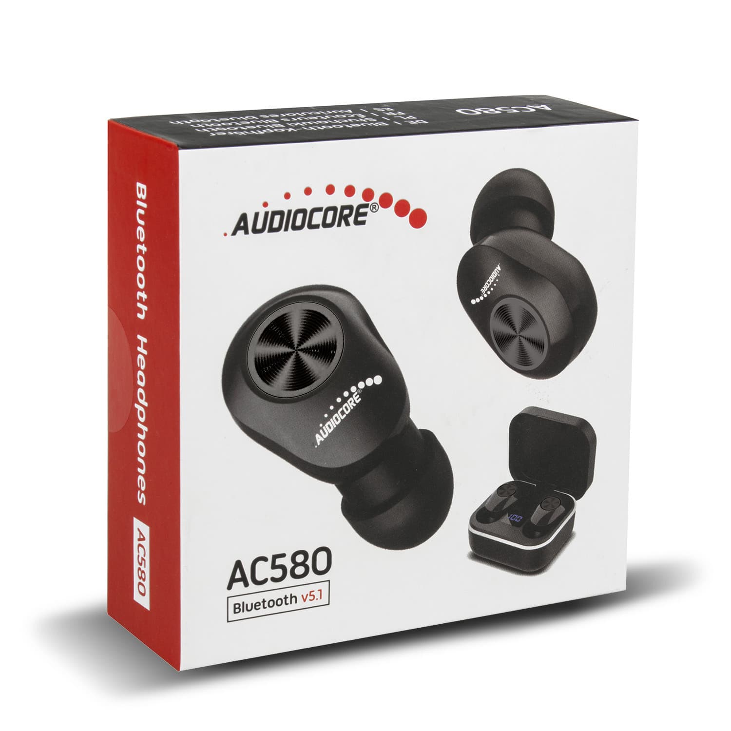 Brezžične slušalke TWS Bluetooth 5.1 Audiocore AC580, črne 6