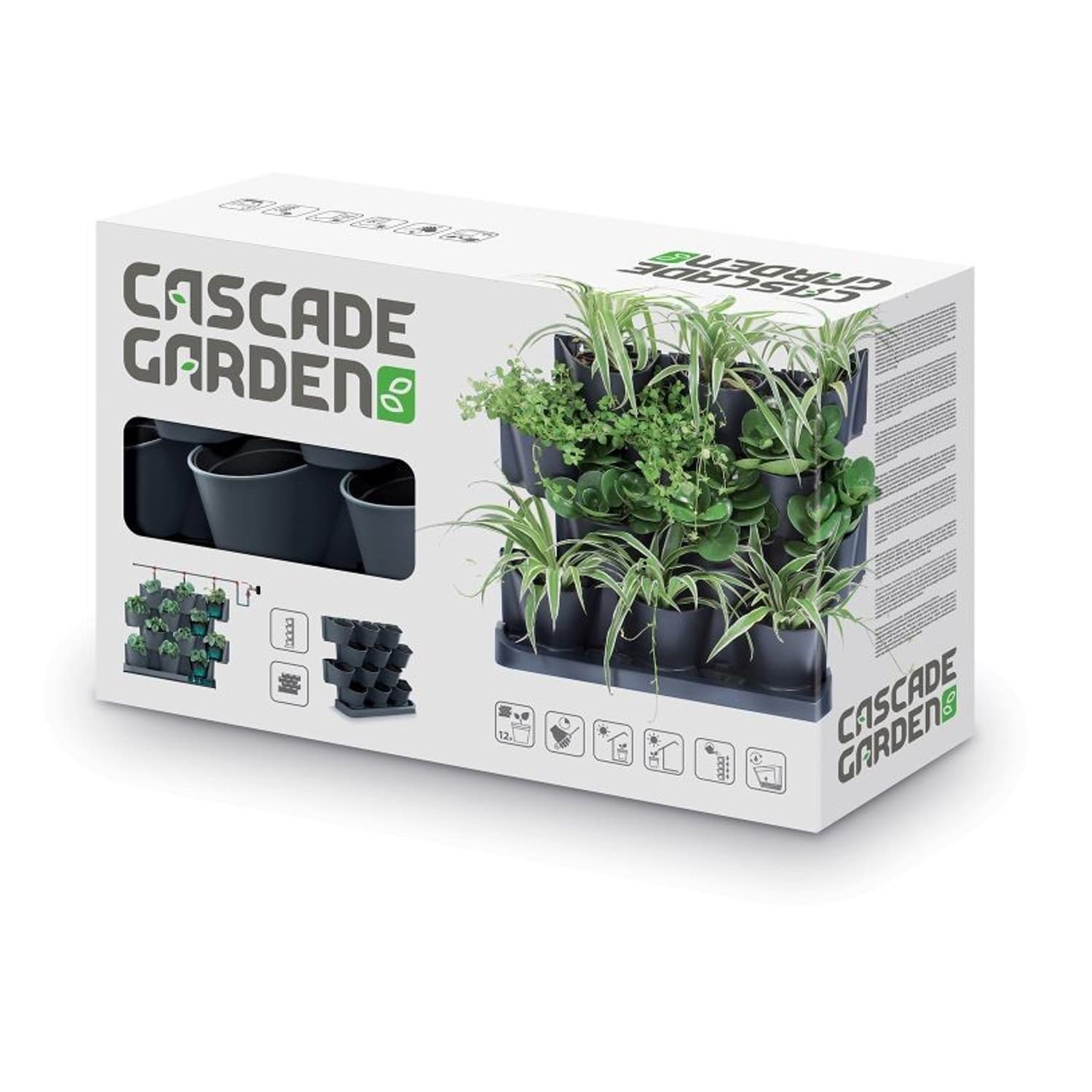 Vertikalni vrt "Cascade Garden" 68,5x54,6x19 cm antracit 3