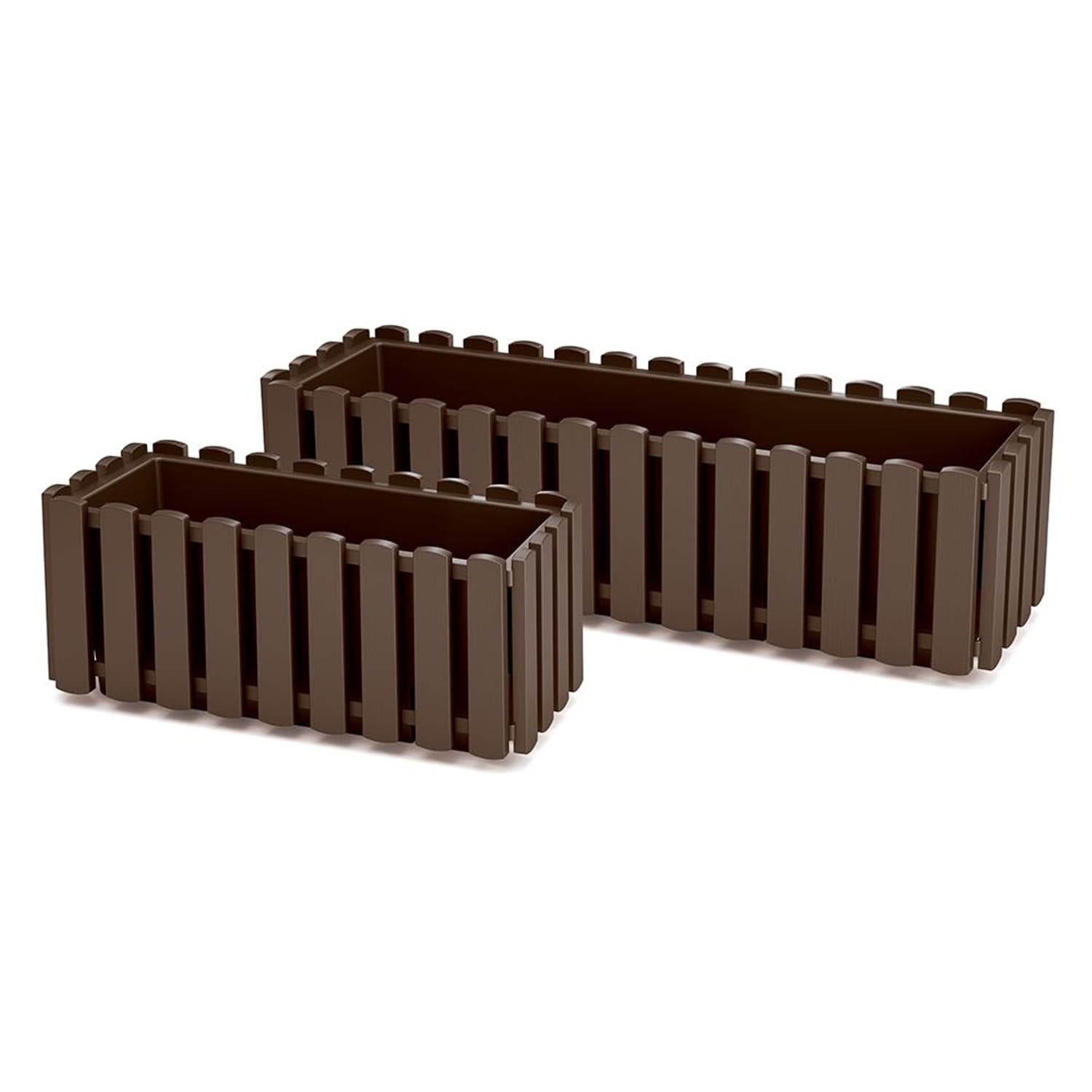 Balkonska cvetl. skrinja Boardee Fencycase 38cm, rjava 2