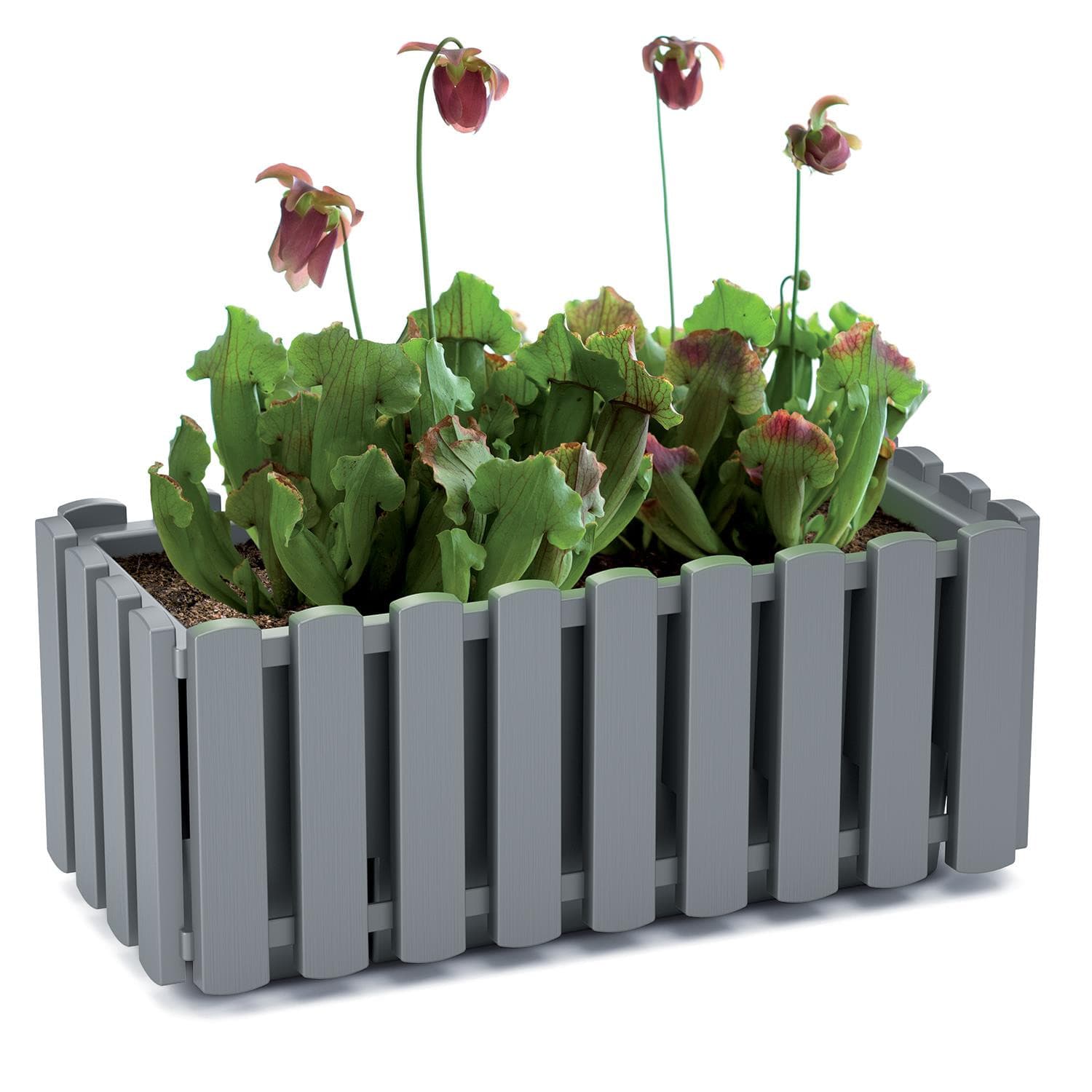 Balkonska cvetl. skrinja Boardee Fencycase 58cm, bela 2
