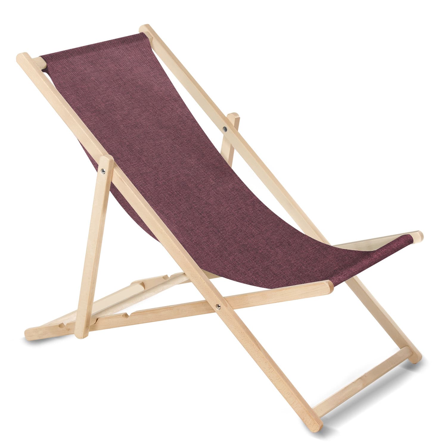Leseni ležalnik GreenBlue GB183M, bordo, bukov