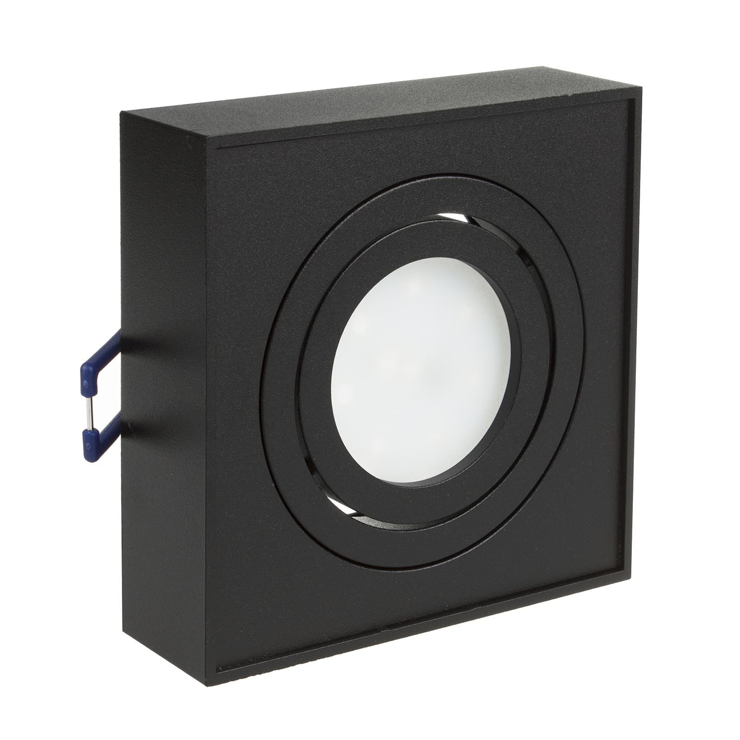 Vgradna LED svetilka Maclean MCE464 B, kvadratna, črna, 94x94 mm