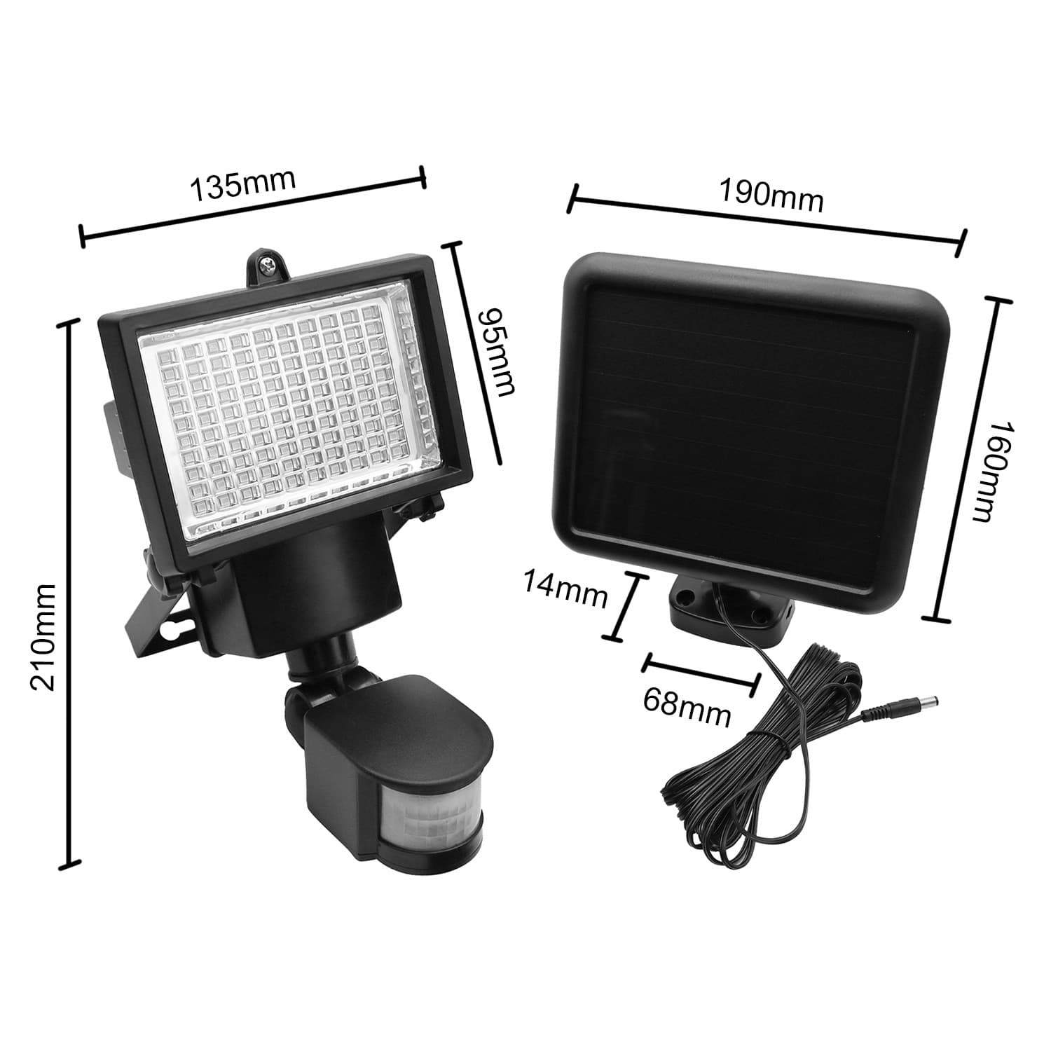 Maclean Energy MCE442: Solarna LED svetilka s senzorjem gibanja, IP44, 6W, 360lm 8