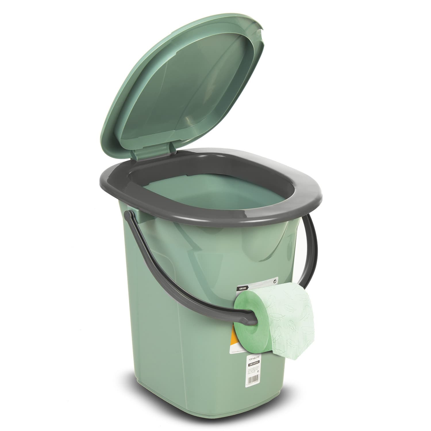 Potovalni WC GreenBlue GB320GG, zeleno-siv, 19L 3