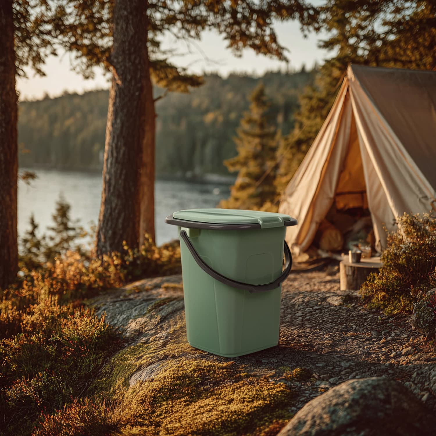 Potovalni WC GreenBlue GB320GG, zeleno-siv, 19L 7