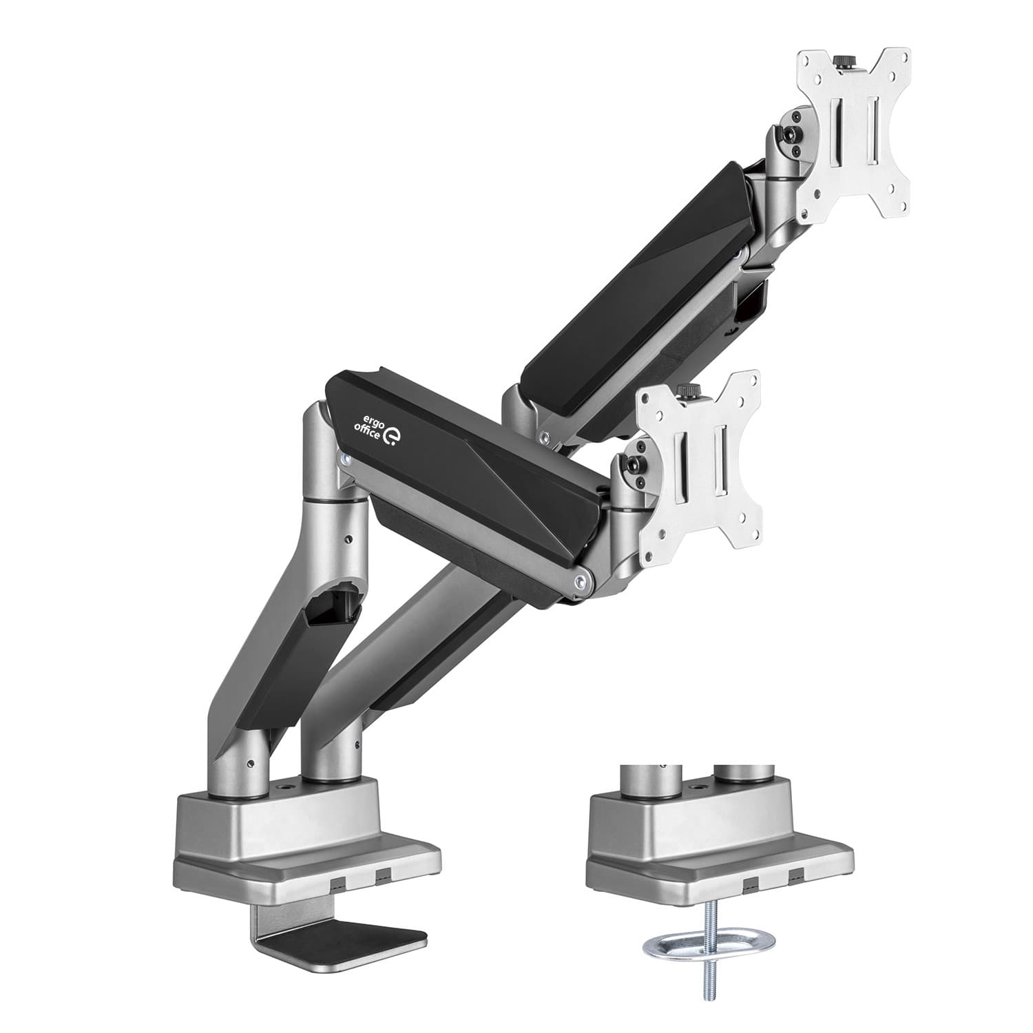 Ergo Office ER-446 Stenski nosilec za 2 monitorja (17-35"), plinska vzmet, 2x15kg