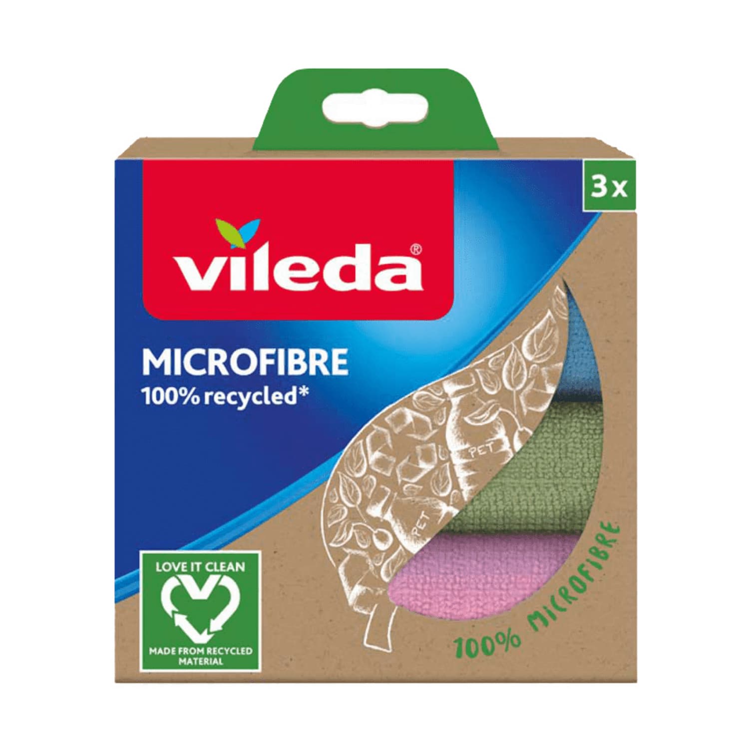 Set 3 Vileda mikrovlakenskih krpic 100% Recycled 3