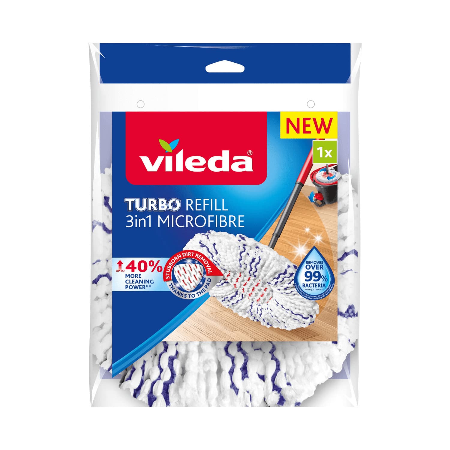 Nadomestni vložek za mop Vileda Turbo Deep Clean (1 kos)