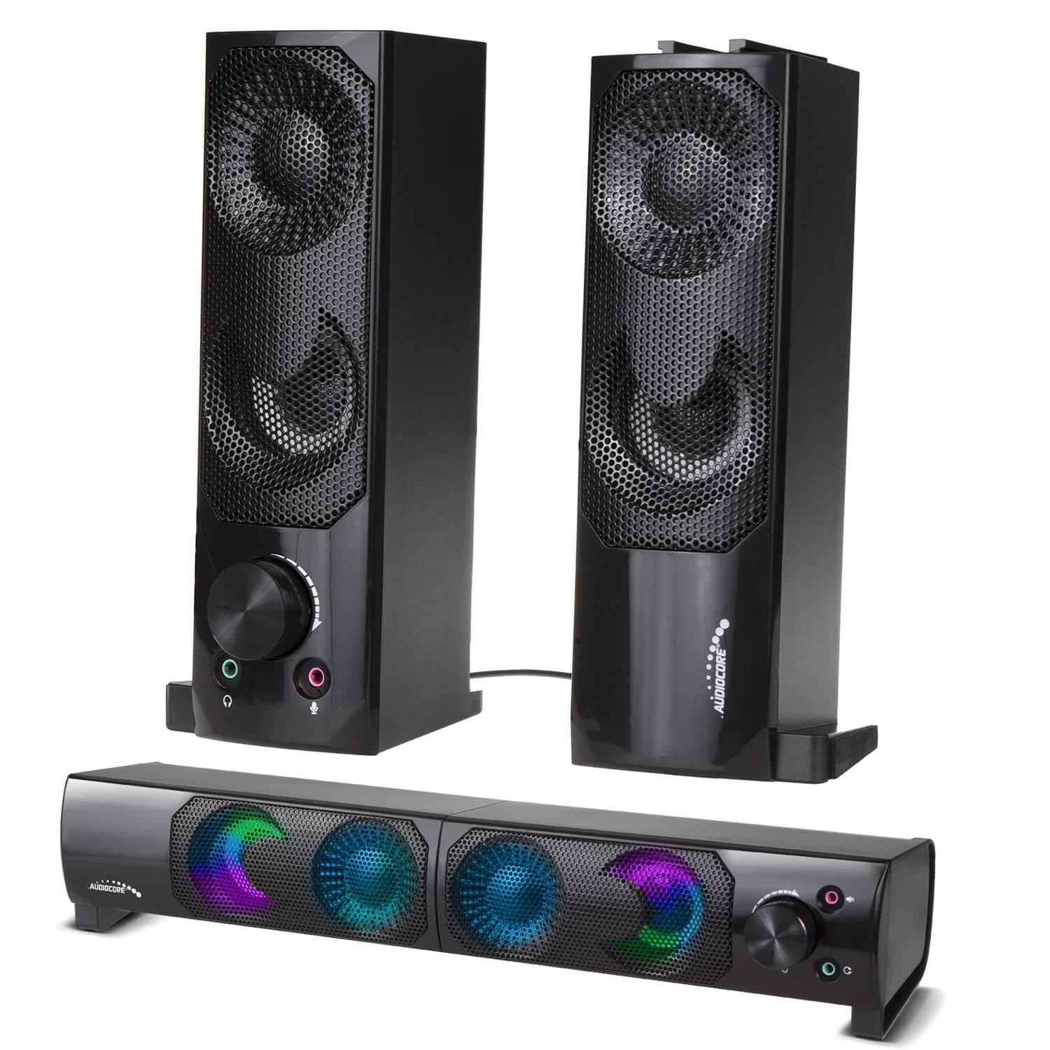 Računalniški zvočniki Soundbar Audiocore AC955, 2x3W, LED, USB 5V