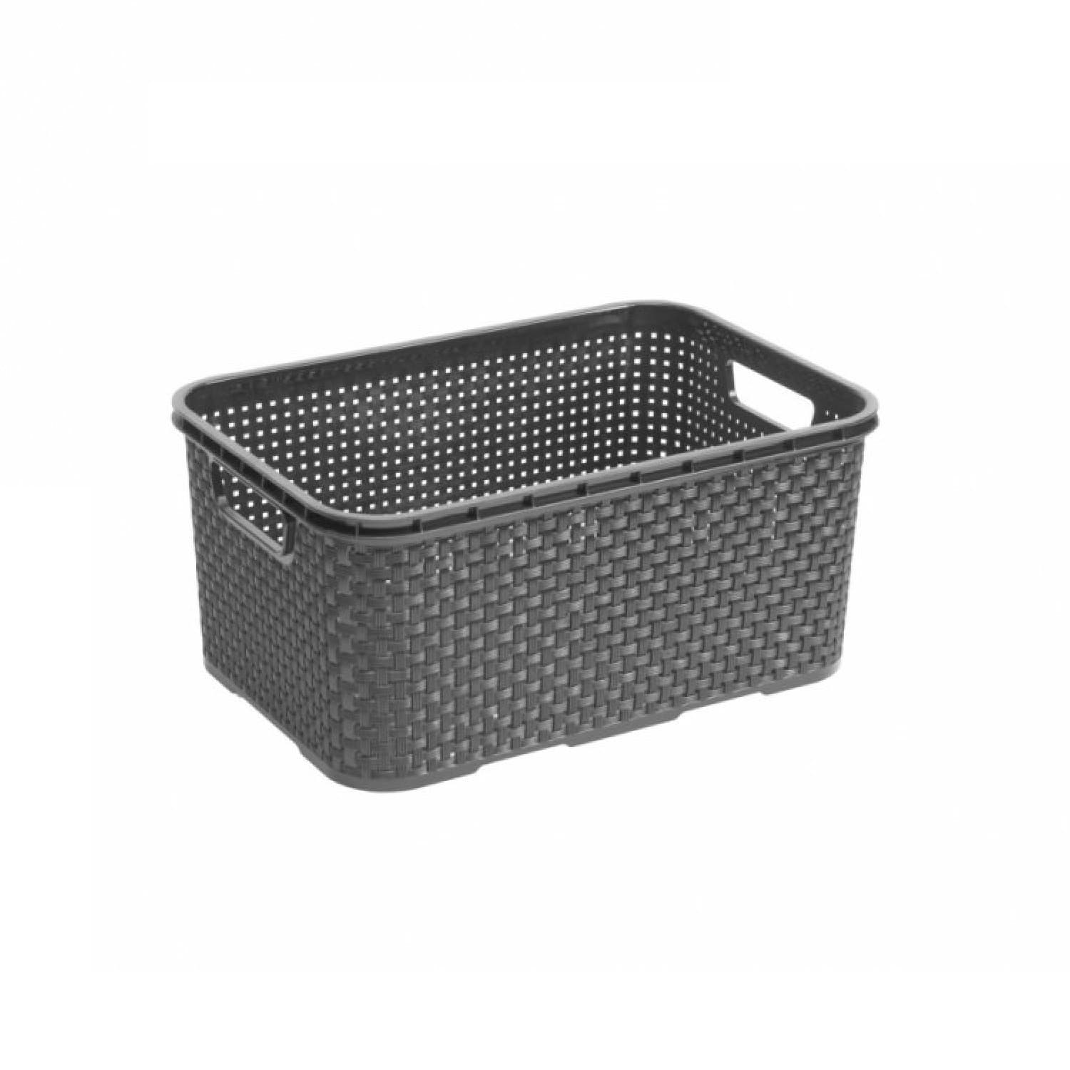 BranQ Rattan košara, 7L, antracit