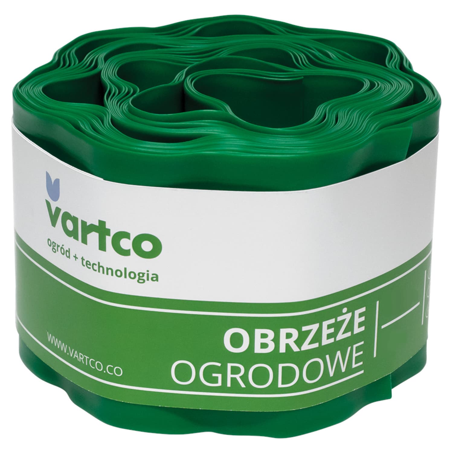 Vartco vrtno obrobo, valovita, 15 cm x 9 m, zelena