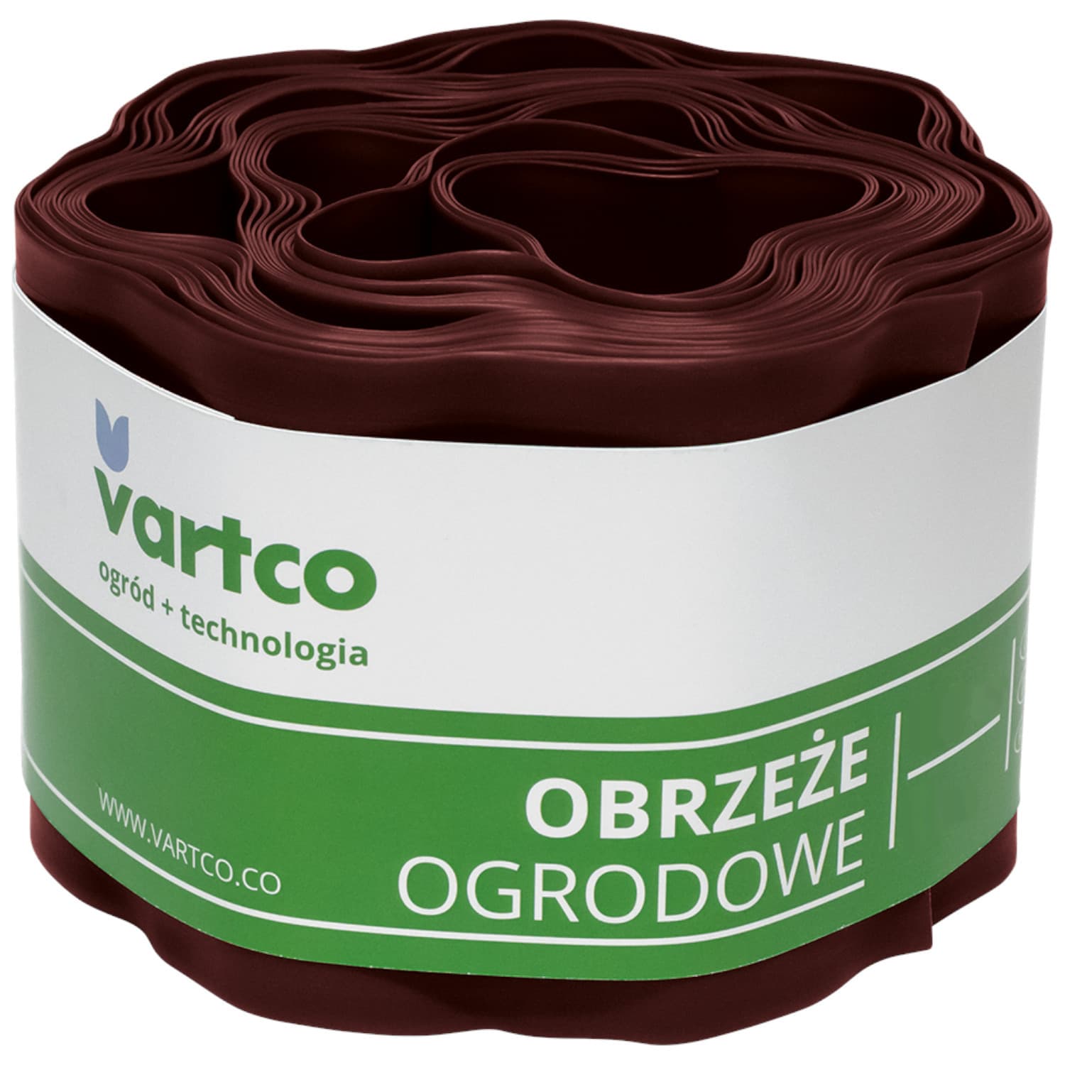 Vartco vrtno obrobo, valovita, 10 cm x 9 m, rjava