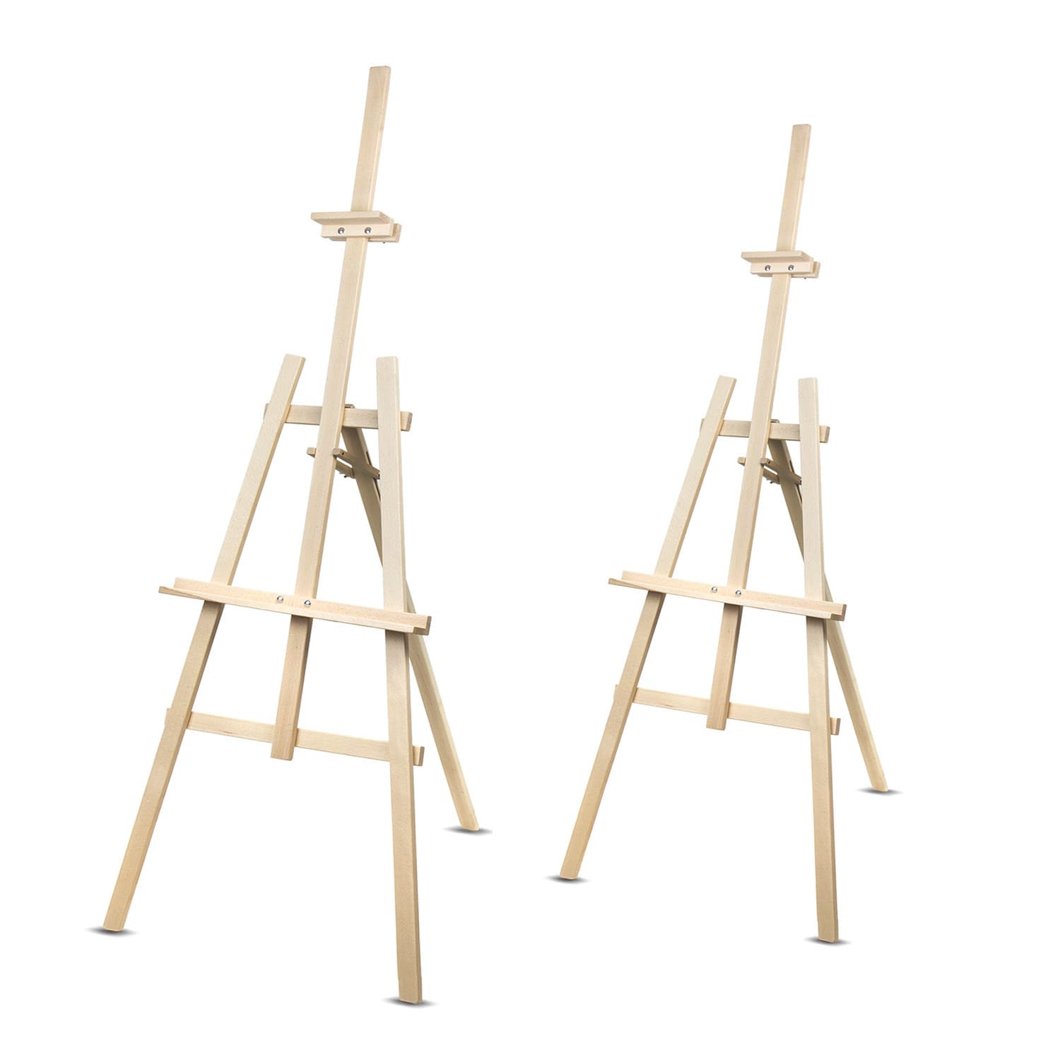 WOODOK Dvostranska lesena slikarska stojala, 2 kosa, 178cm