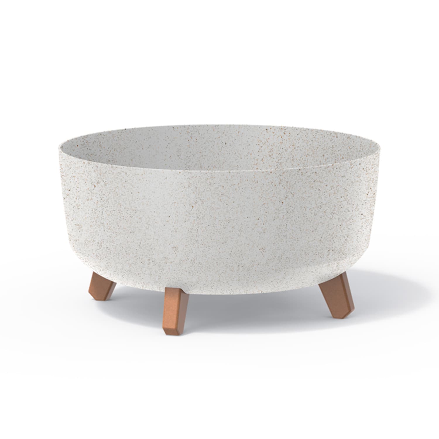 Cvetlični lonec Gracia Low Eco Wood DGRL400LW, bela eko