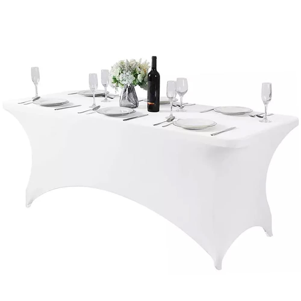 Prilagodljiv prt za catering mize GreenBlue, 180x75x74cm, bel, Spandex 2