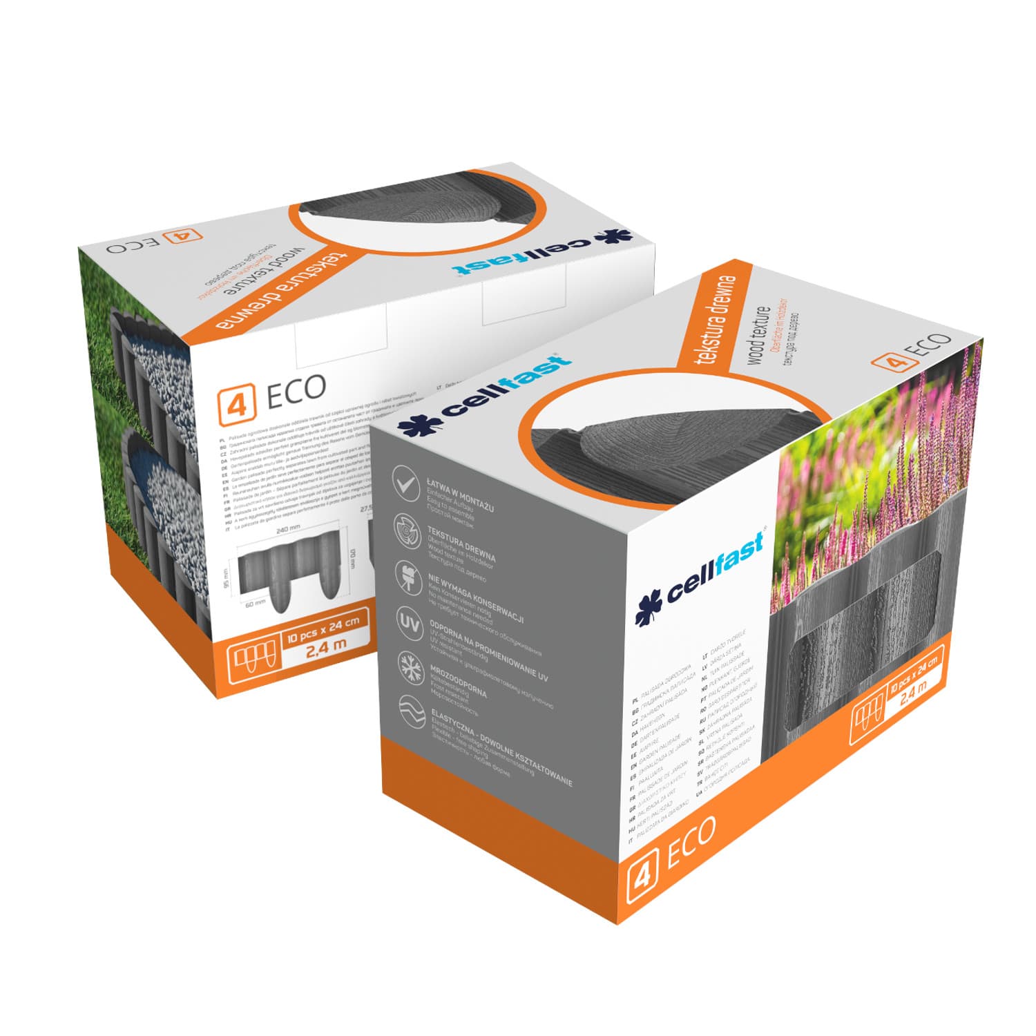 Vrtna palisada Cellfast Eco, grafitna 4