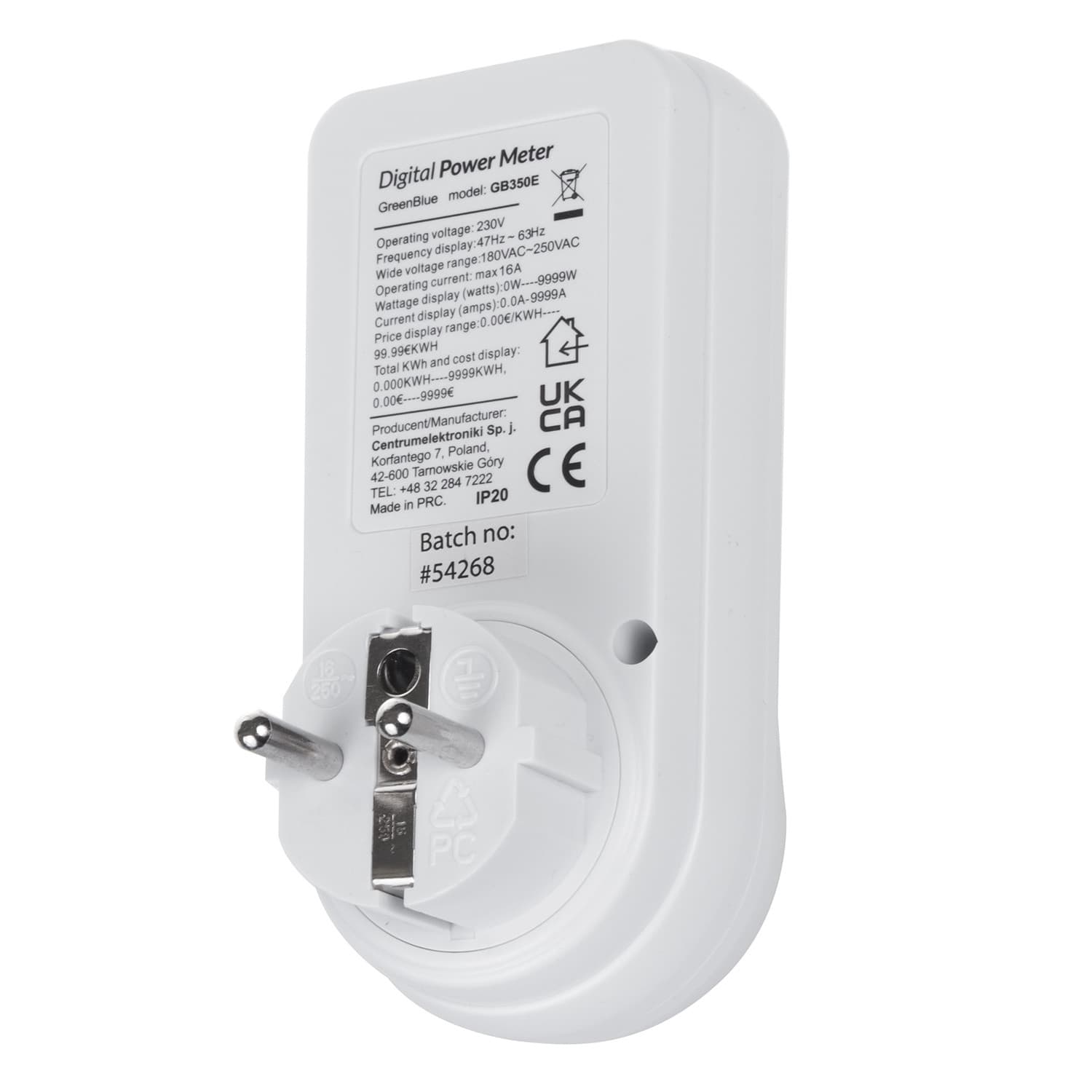Mernik porabe energije GreenBlue, watmeter GB350 E 4