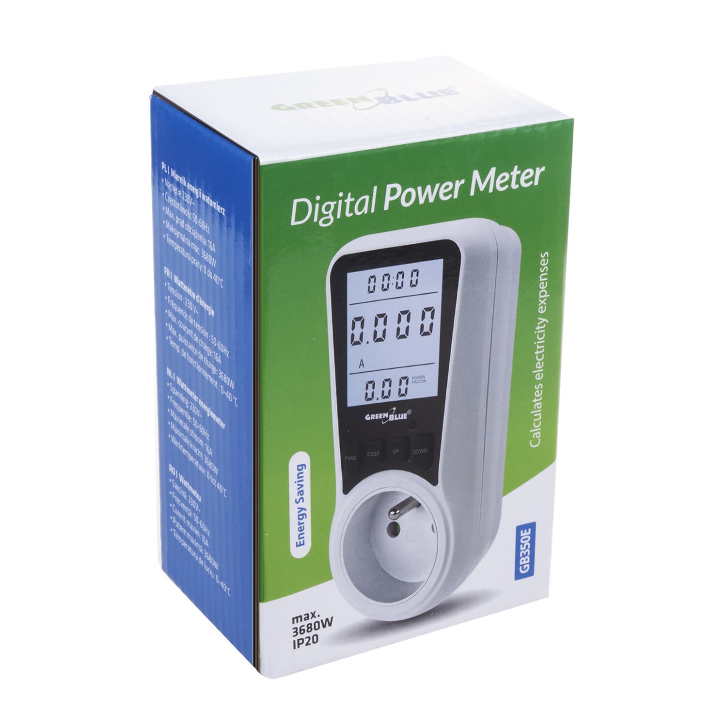 Mernik porabe energije GreenBlue, watmeter GB350 E 6