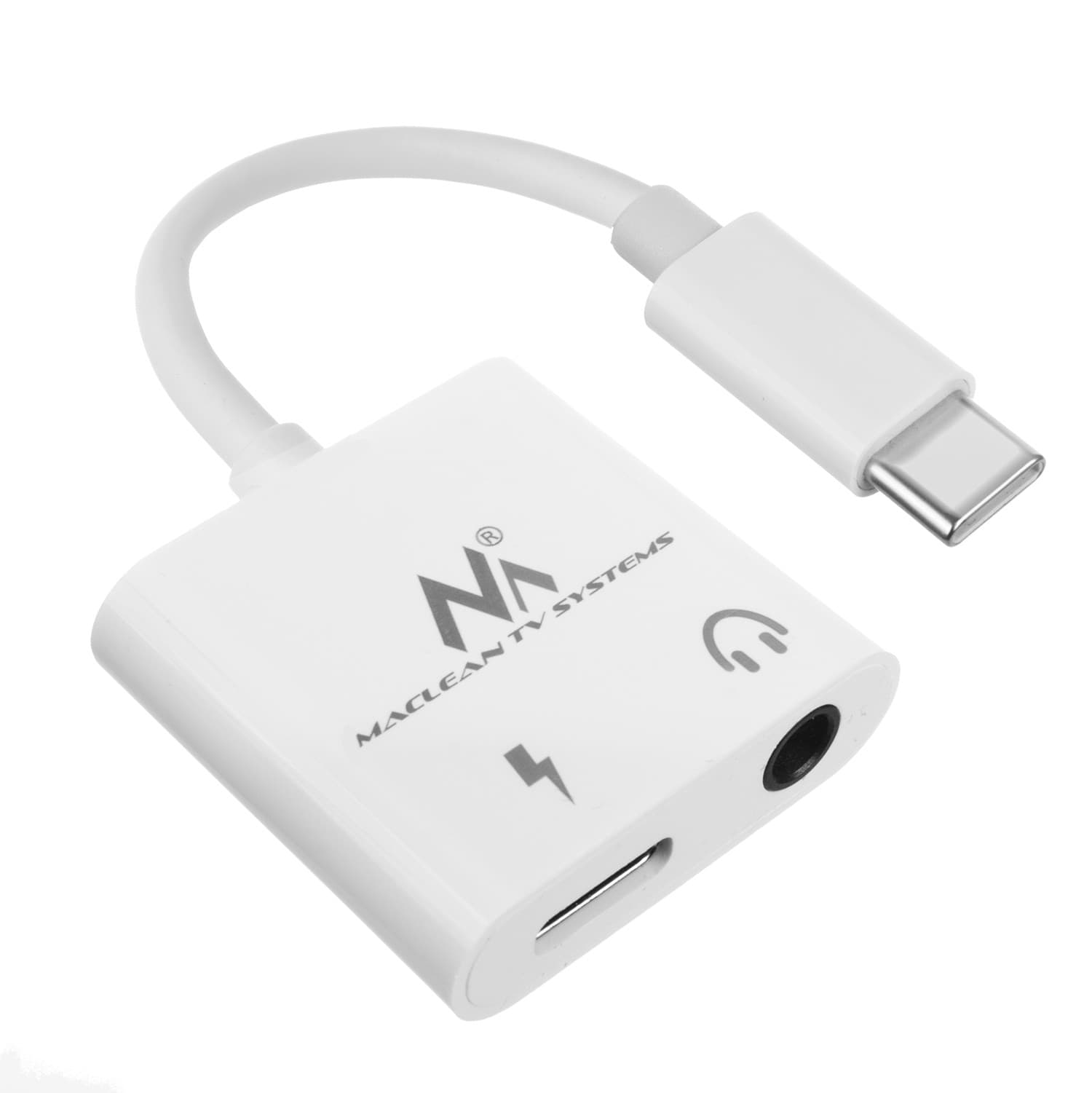 Adapter USB-C na 3,5mm mini jack s Power Delivery 30W Maclean MCTV-848 3