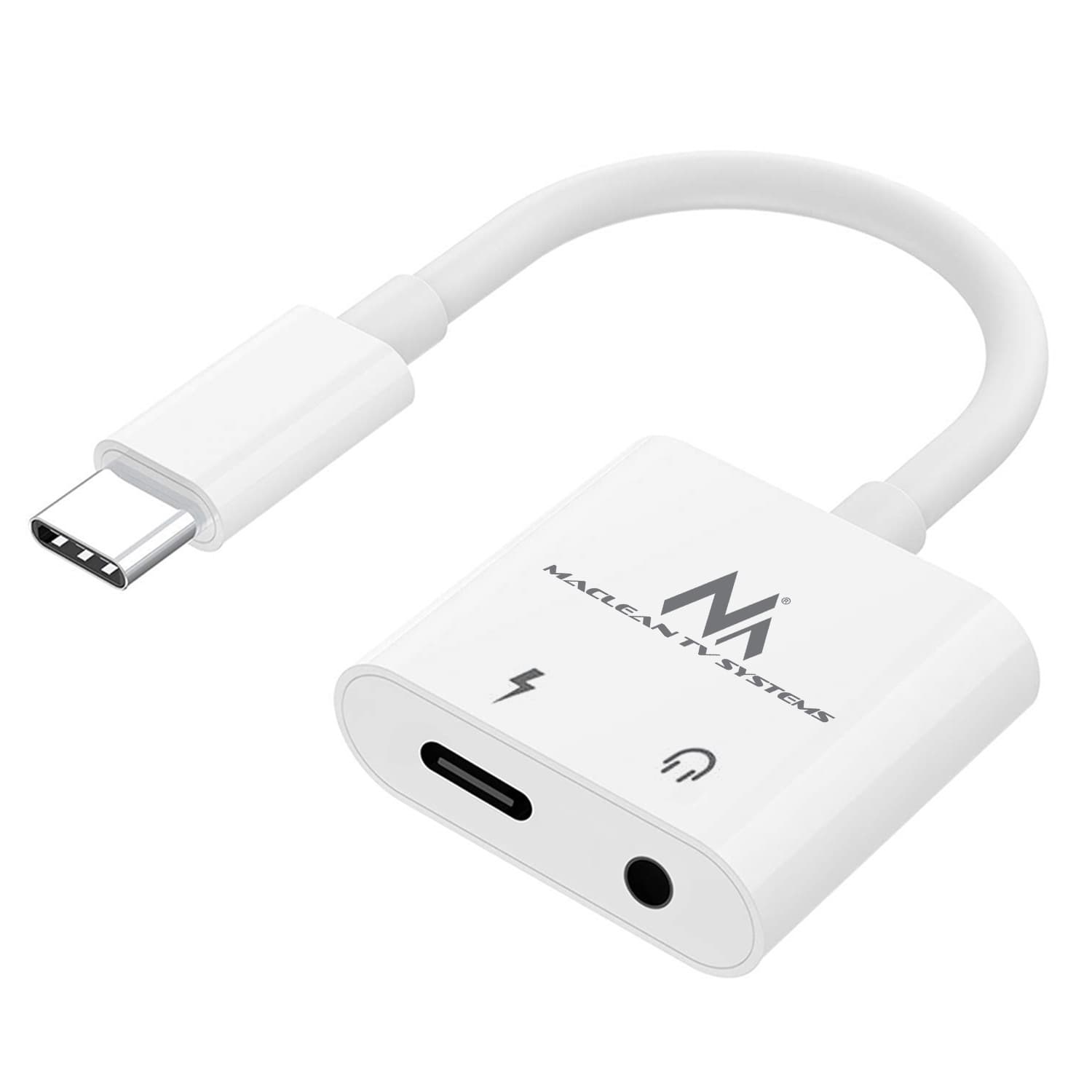 Adapter USB-C na 3,5mm mini jack s Power Delivery 30W Maclean MCTV-848
