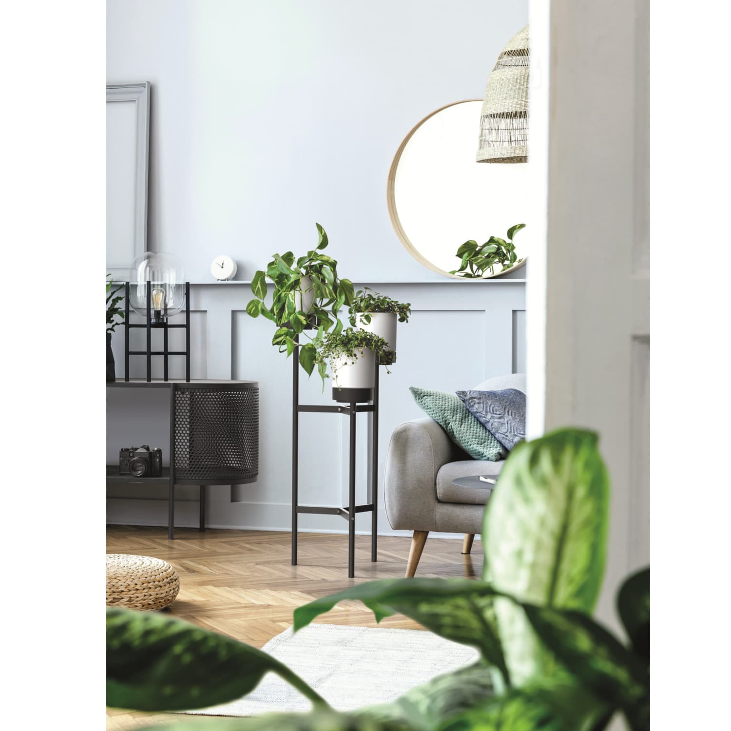 Leseni cvetlični lonci BLOOMIE STAND 3/1, beli 4
