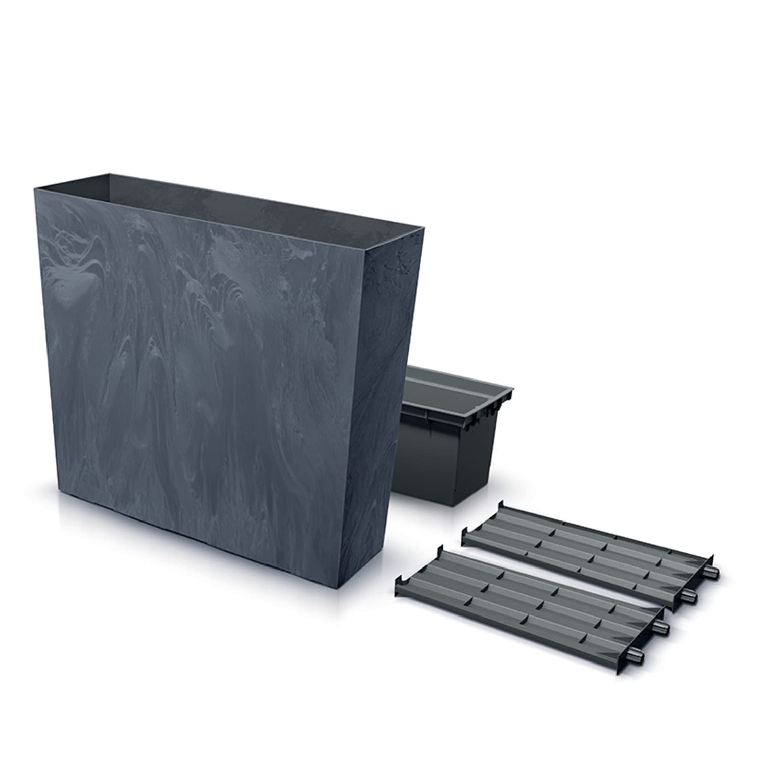 Dvodelna vaza URBI CASE TOWER, betonski videz, DUC800TE, 77 cm, antracit